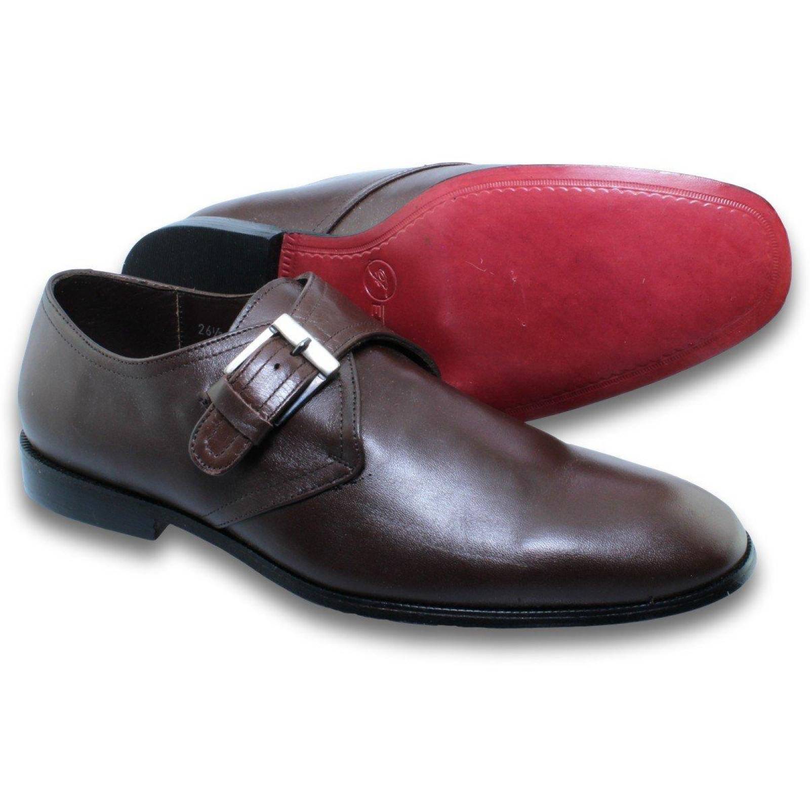 Zapatos De Vestir Para Hombre Estilo 8051Fe7 Piel Color Cafe 