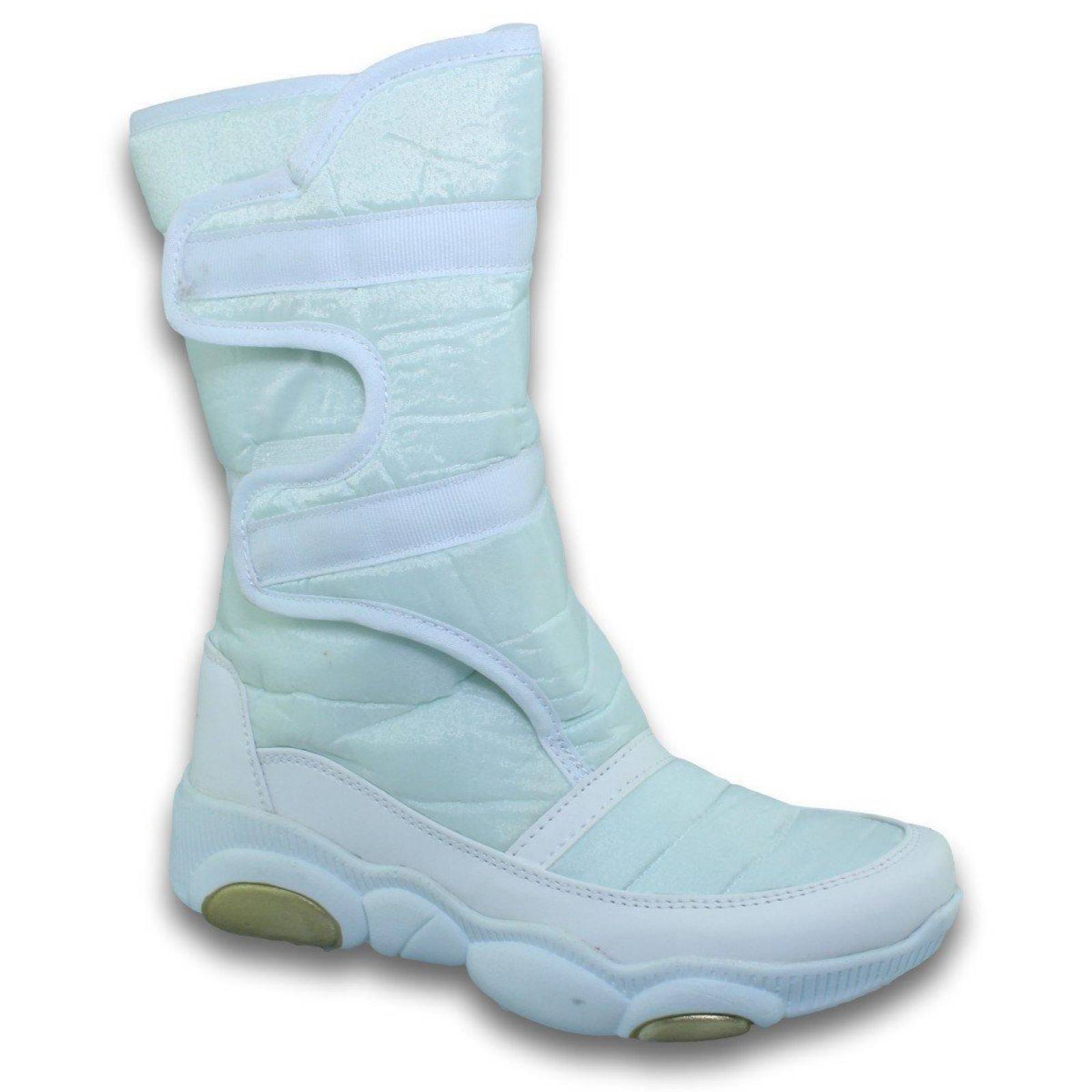 Botas Para Mujer Con Forro De Borrego. Estilo 0110Zo5 Textil Color Blanco Or