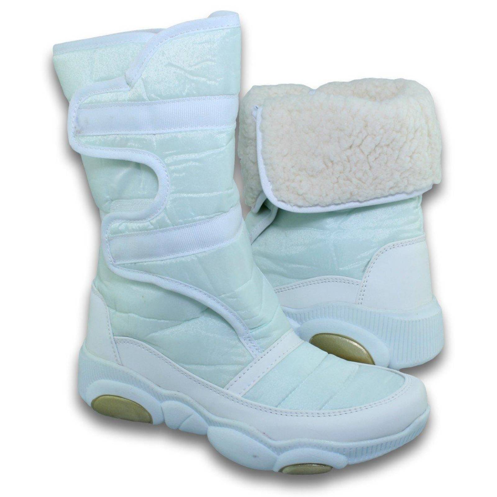 Botas Para Mujer Con Forro De Borrego. Estilo 0110Zo5 Textil Color Blanco Or