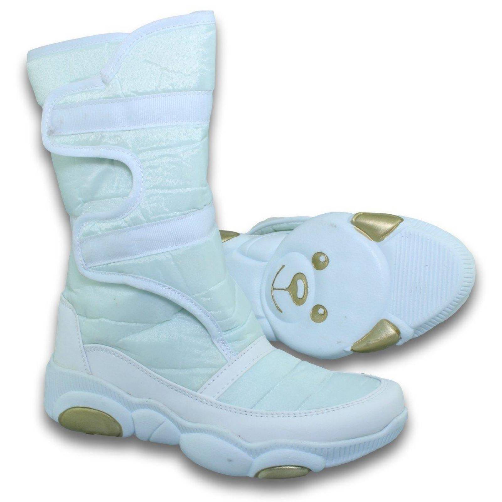 Botas Para Mujer Con Forro De Borrego. Estilo 0110Zo5 Textil Color Blanco Or