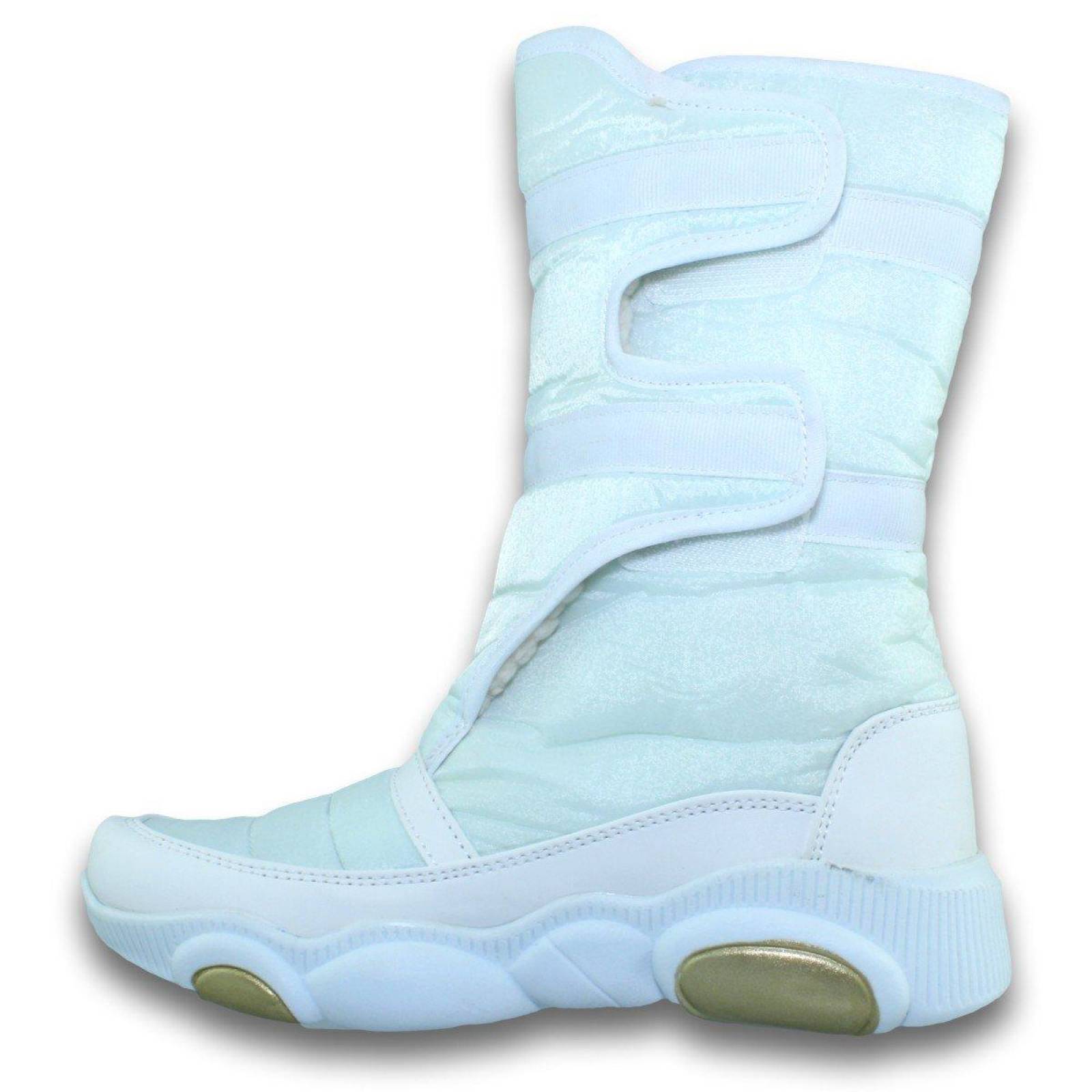 Botas Para Mujer Con Forro De Borrego. Estilo 0110Zo5 Textil Color Blanco Or