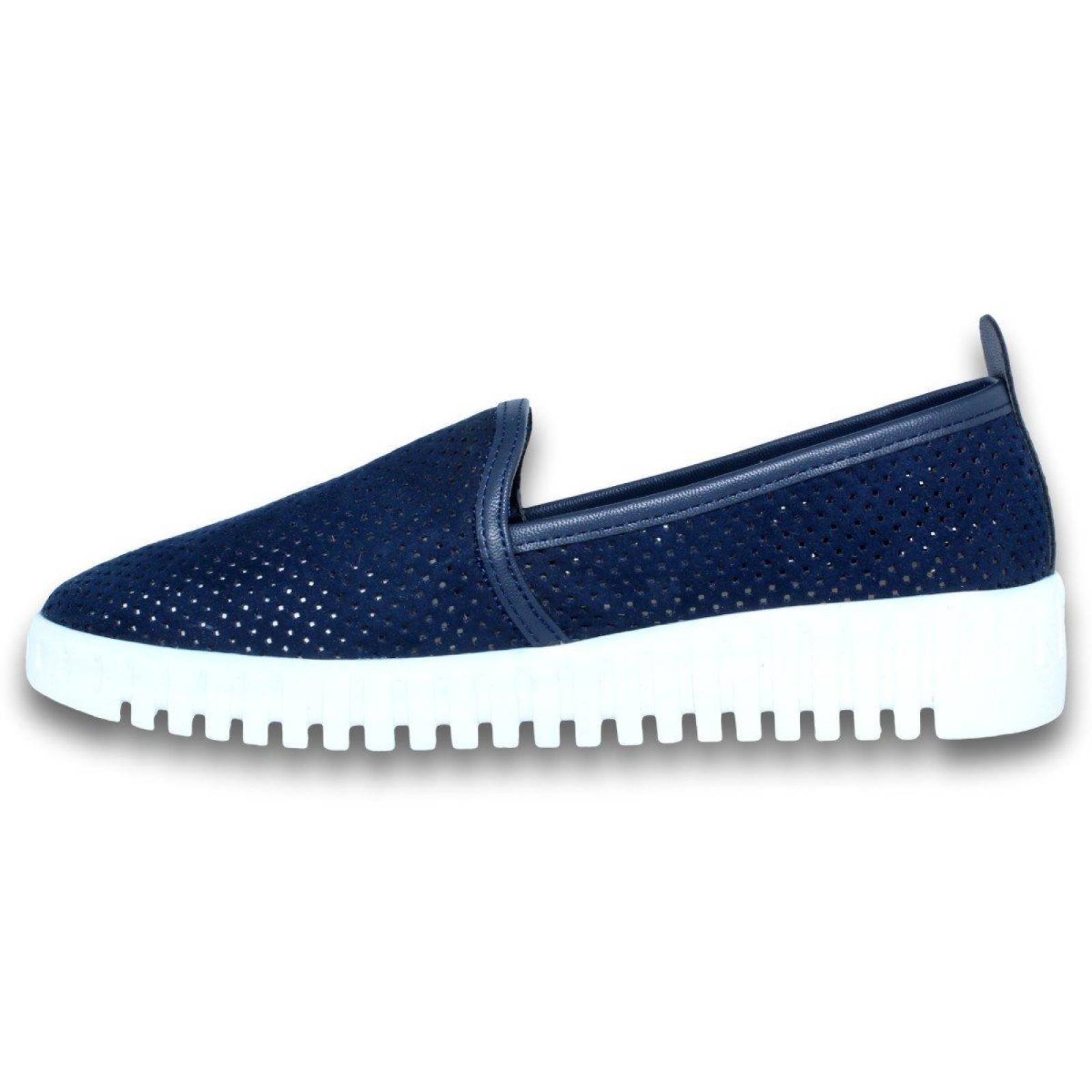 Zapatos Para Mujer Comodos De Moda. Estilo 8846An5 Malla Color Marino 