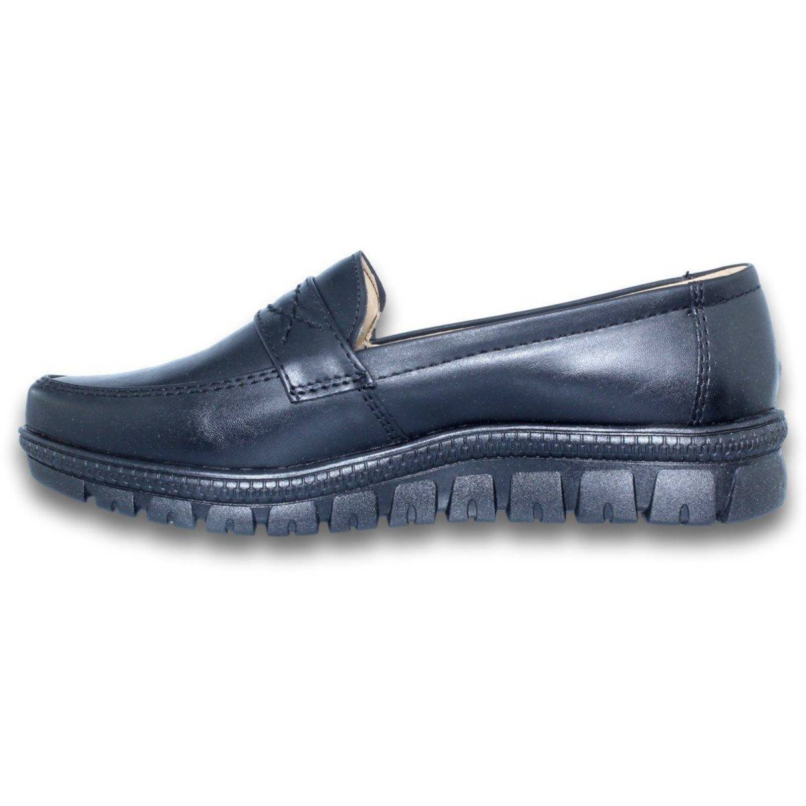 Zapatos Para Mujer De Descanso Comodos. Estilo 0114Ar5 Piel Color Negro 