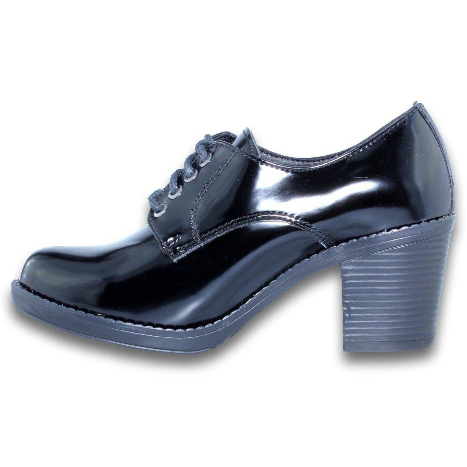 Zapatos Para Mujer Con Tacon . Estilo 7816Vi5 Charol Color Negro 