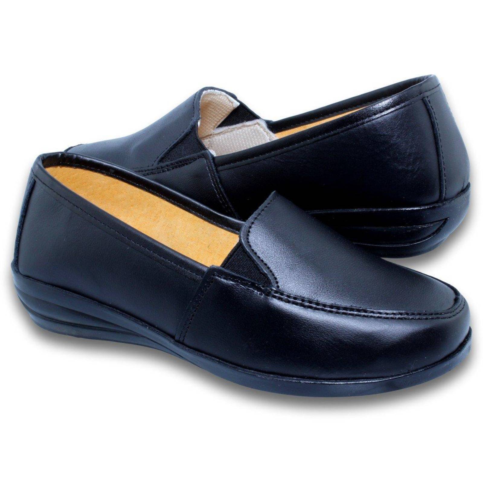 Zapatos De Descanso Para Mujer Estilo 0412Am5 Piel Color Negro