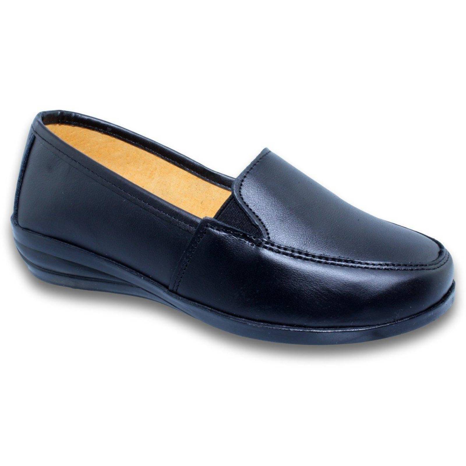 Zapatos De Descanso Para Mujer Estilo 0412Am5 Piel Color Negro - Main Image