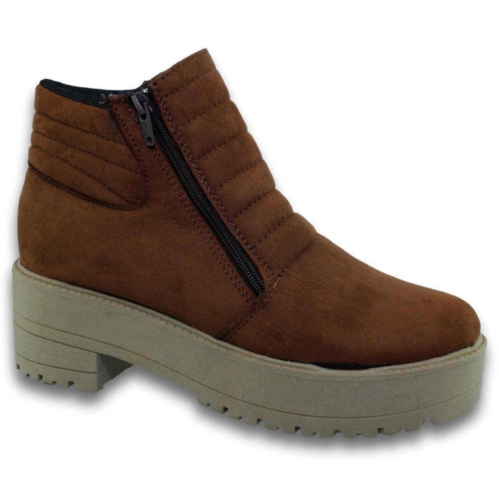 Botas Para Mujer Comoda Estilo 0937La5 Nobuck Color Melle 