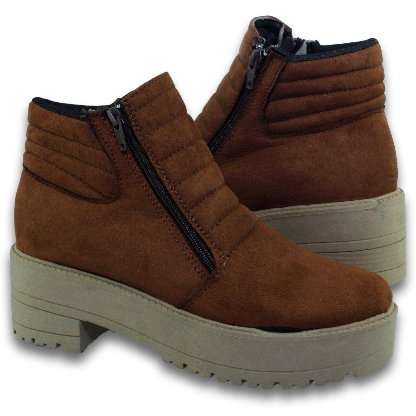 Botas Para Mujer Comoda Estilo 0937La5 Nobuck Color Melle 