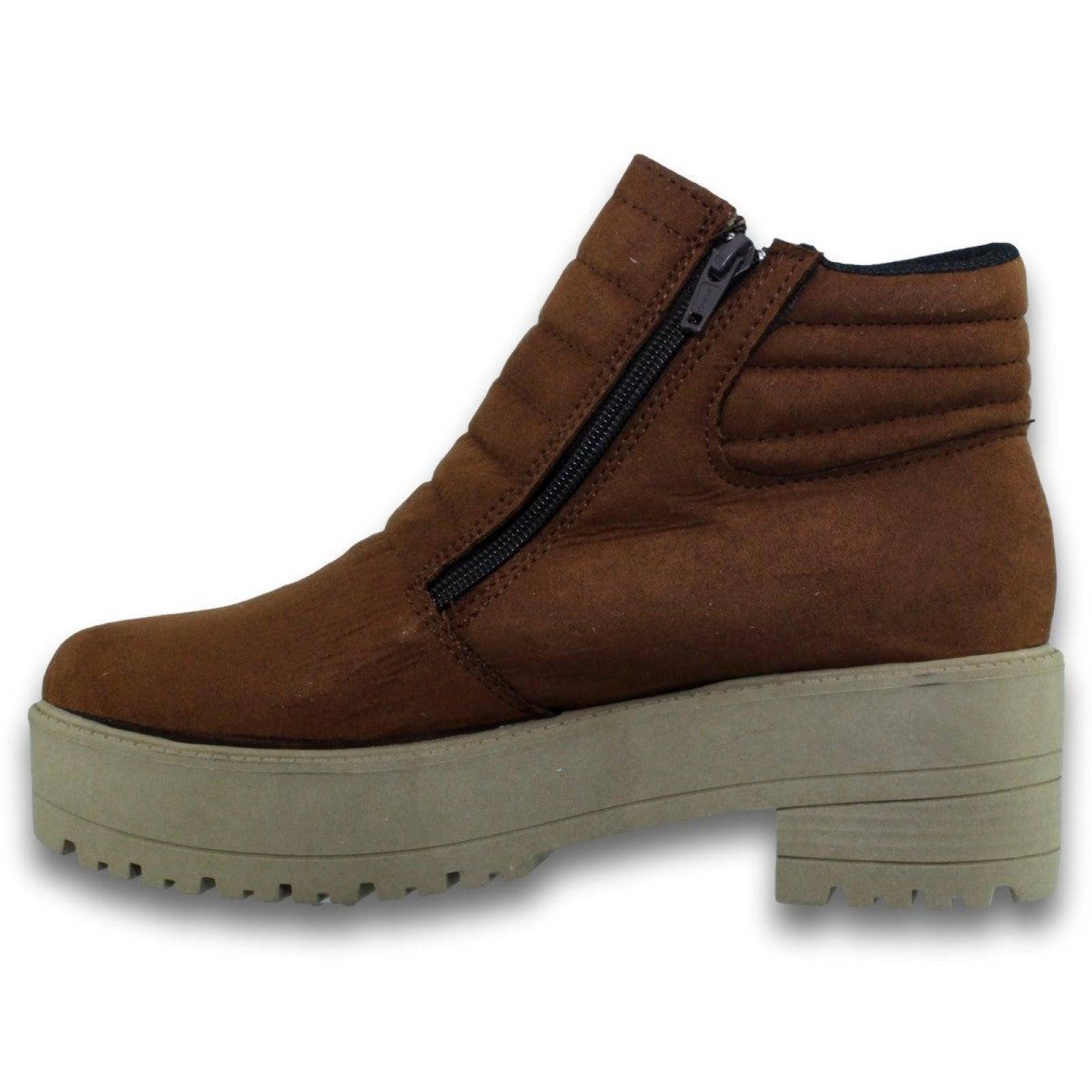 Botas Para Mujer Comoda Estilo 0937La5 Nobuck Color Melle 