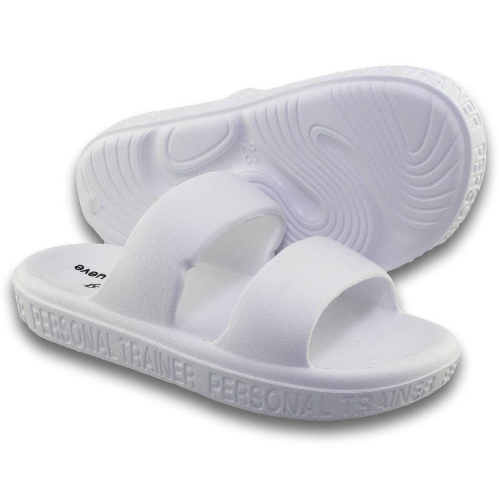 Sandalias Para Mujer Comodas Estilo 0270Pi5 Hule Color Blanco 