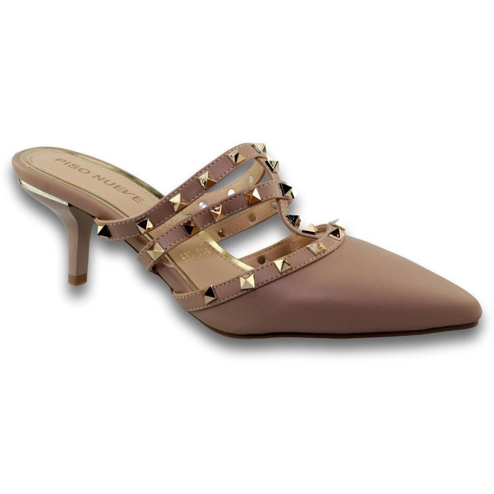 Zapatillas Para Mujer Con Estoperoles Estilo 0852Pi5 Simipiel Color Cabra Maquillaje 