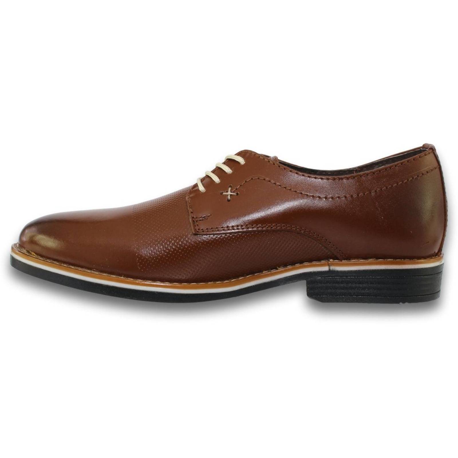 Zapato Casual Para Hombre Estilo 2137Ja7 Piel Color Cafe 