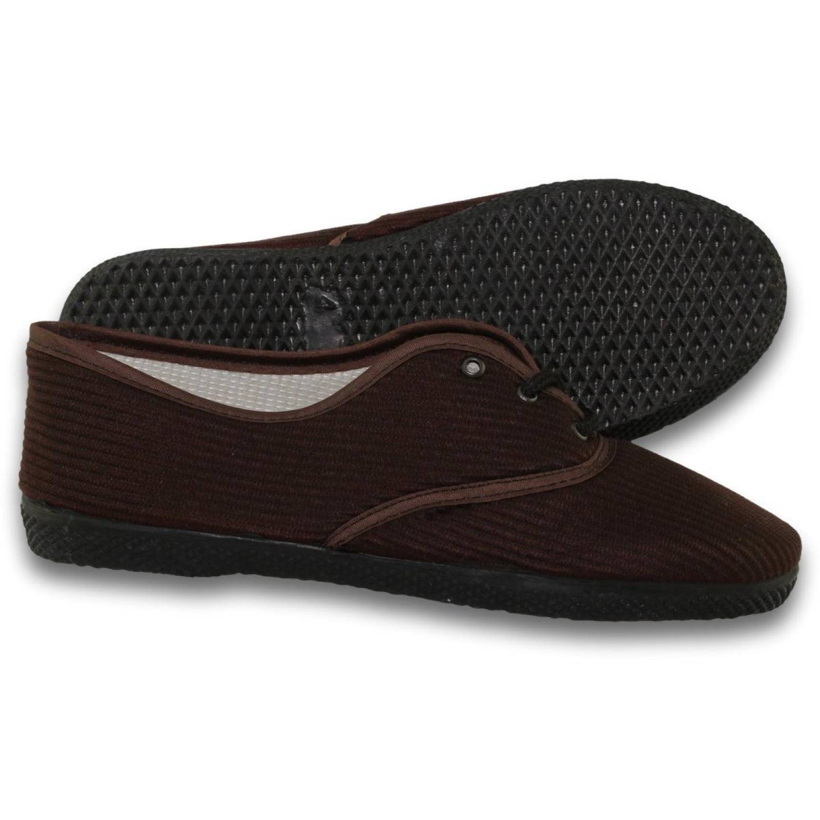 Tenis Para Mujer Con Agujetas Estilo 0200Ma5 Textil Color Cafe 