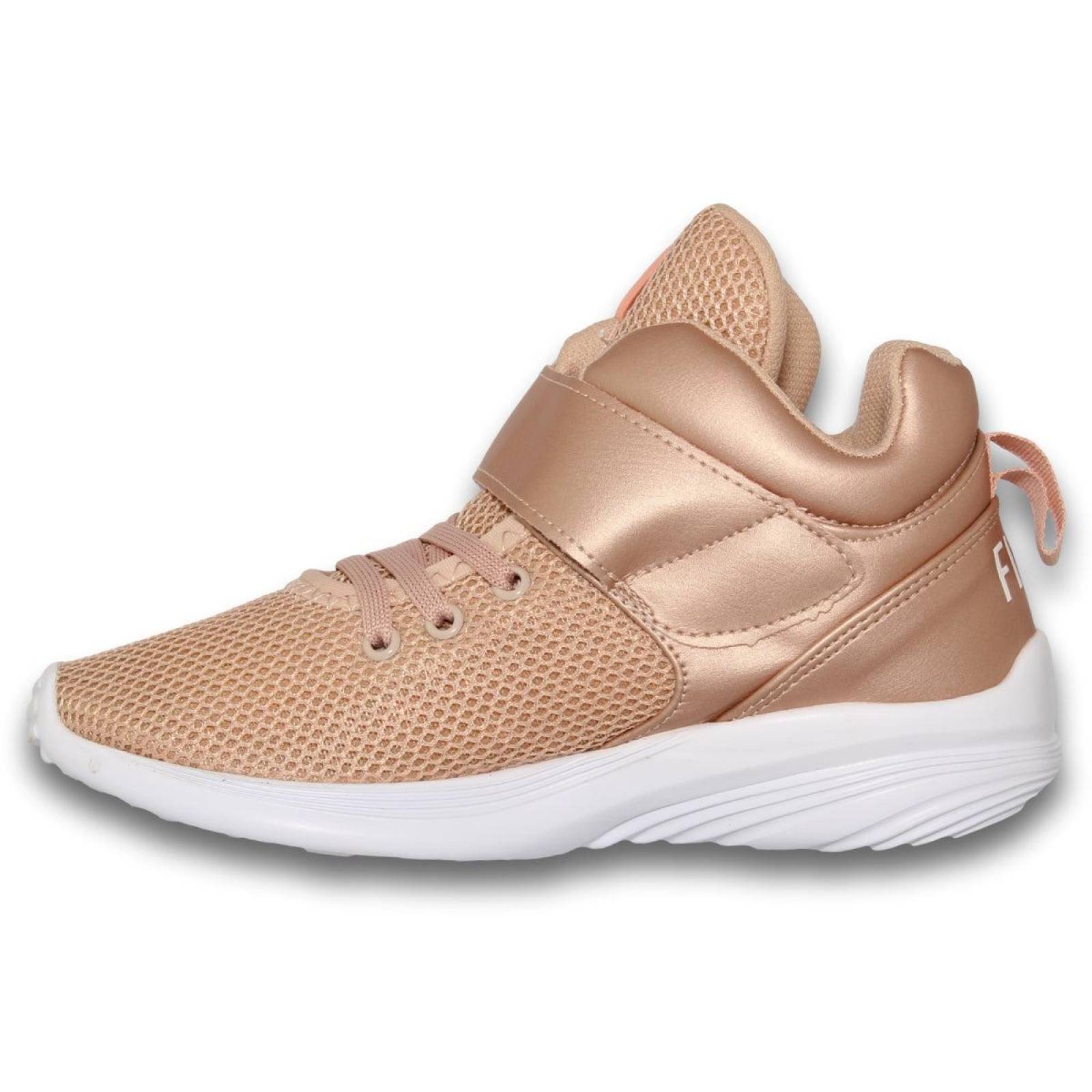 Tenis Para Niña Tipo Bota Estilo 2000Am21 Malla Color Rosa Palo 