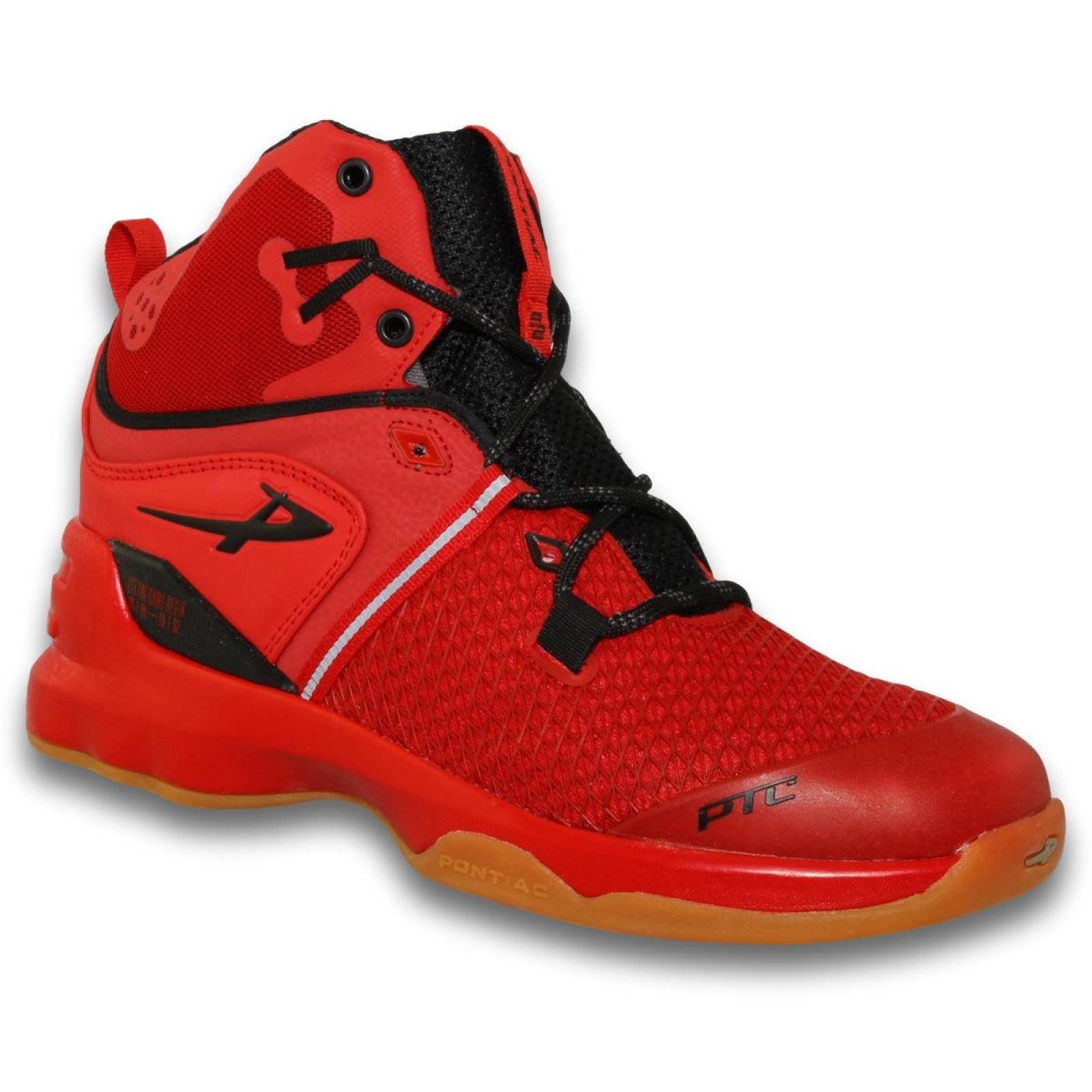 Tenis Para Hombre Urbanos Tipo Bota Estilo 6115Po7 Textil Color Rojo Negro 