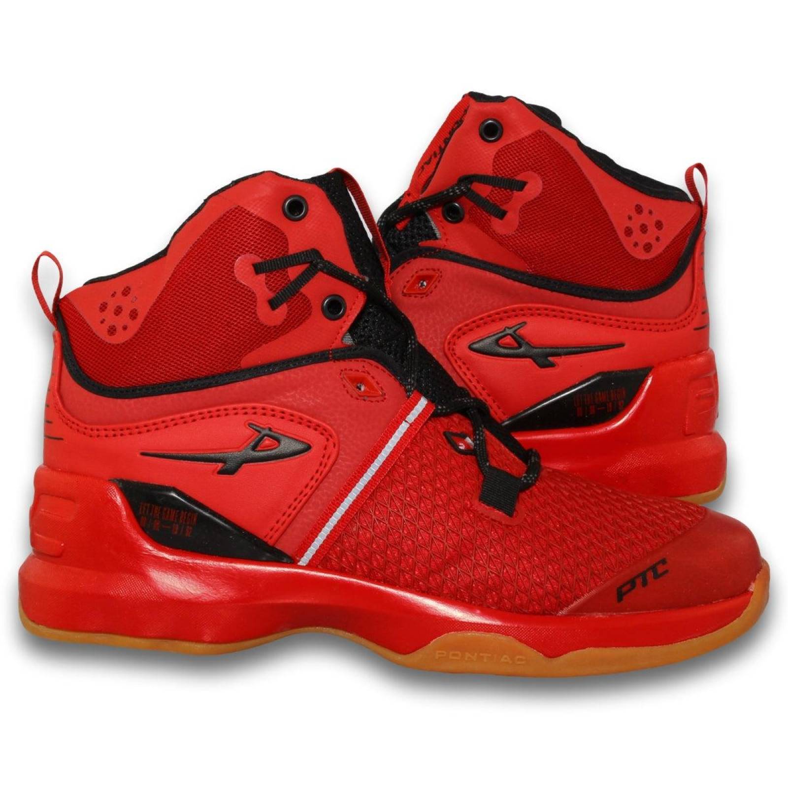 Tenis Para Hombre Urbanos Tipo Bota Estilo 6115Po7 Textil Color Rojo Negro 