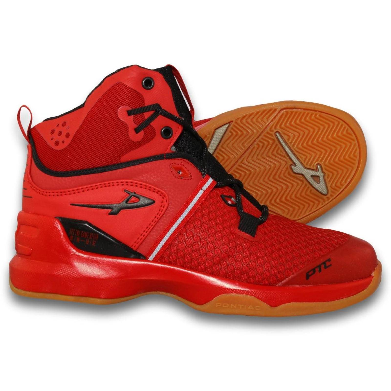 Tenis Para Hombre Urbanos Tipo Bota Estilo 6115Po7 Textil Color Rojo Negro 