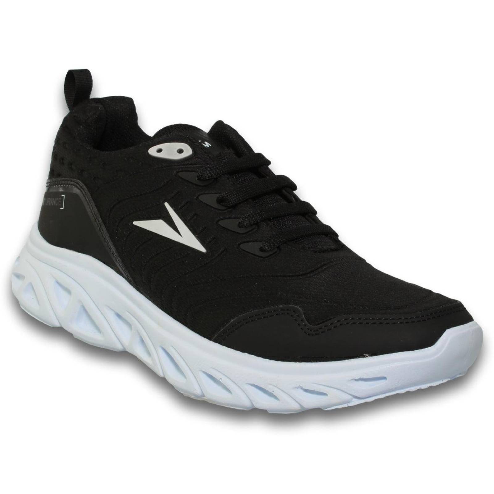 Tenis Para Hombre Comodos De Moda Estilo 0031Ma7 Textil Color Negro Blanco