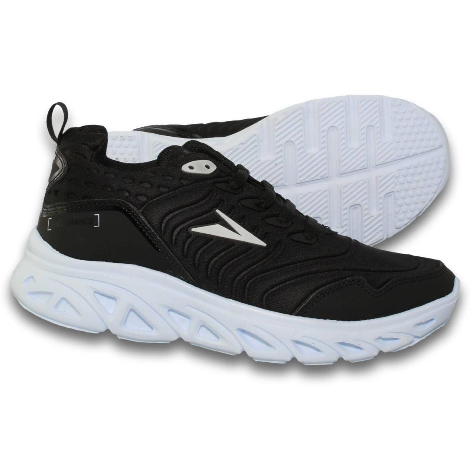 Tenis Para Hombre Comodos De Moda Estilo 0031Ma7 Textil Color Negro Blanco