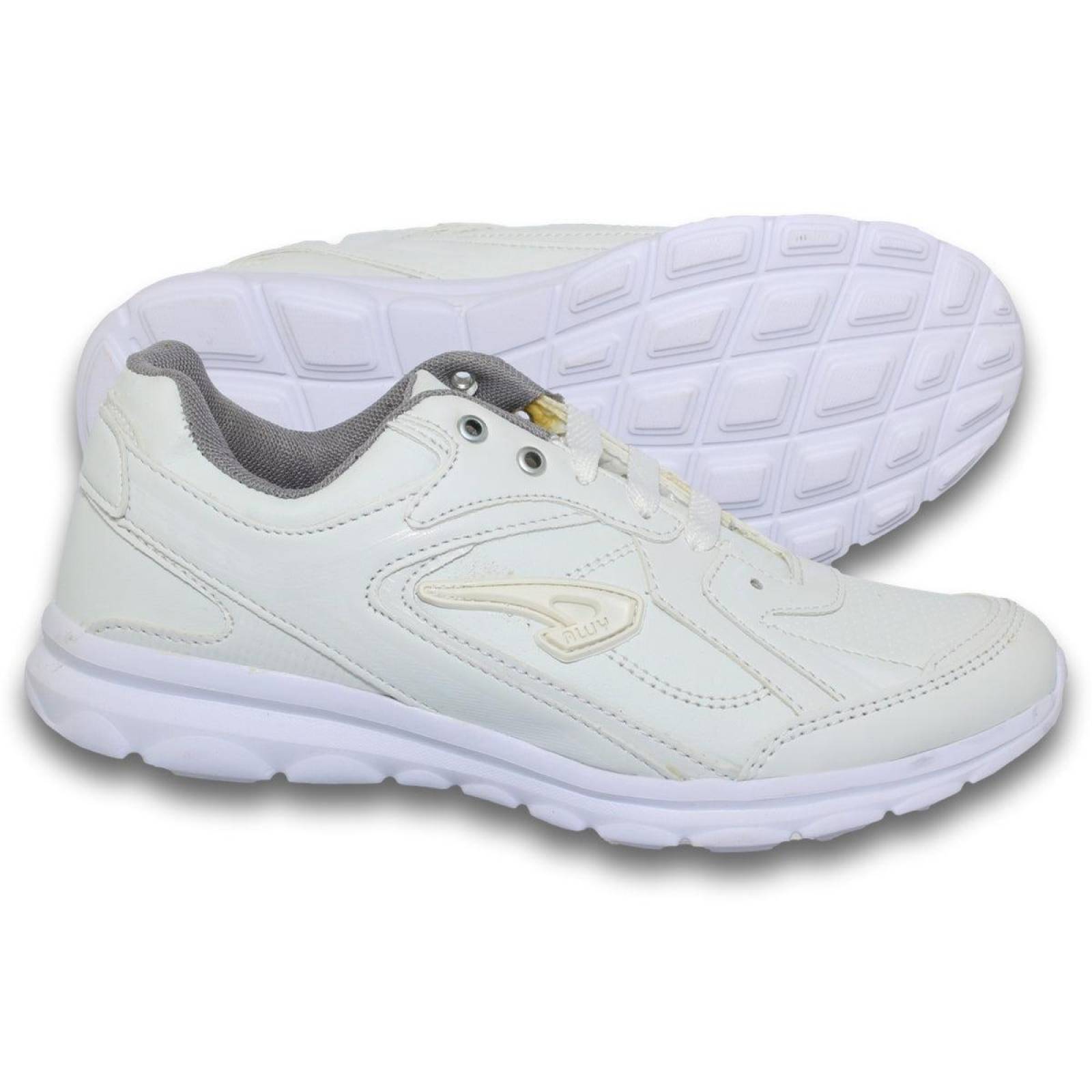 Tenis Para Mujer Deportivos Estilo 0570Aw5 Acabado Simipiel Color Blanco Total 