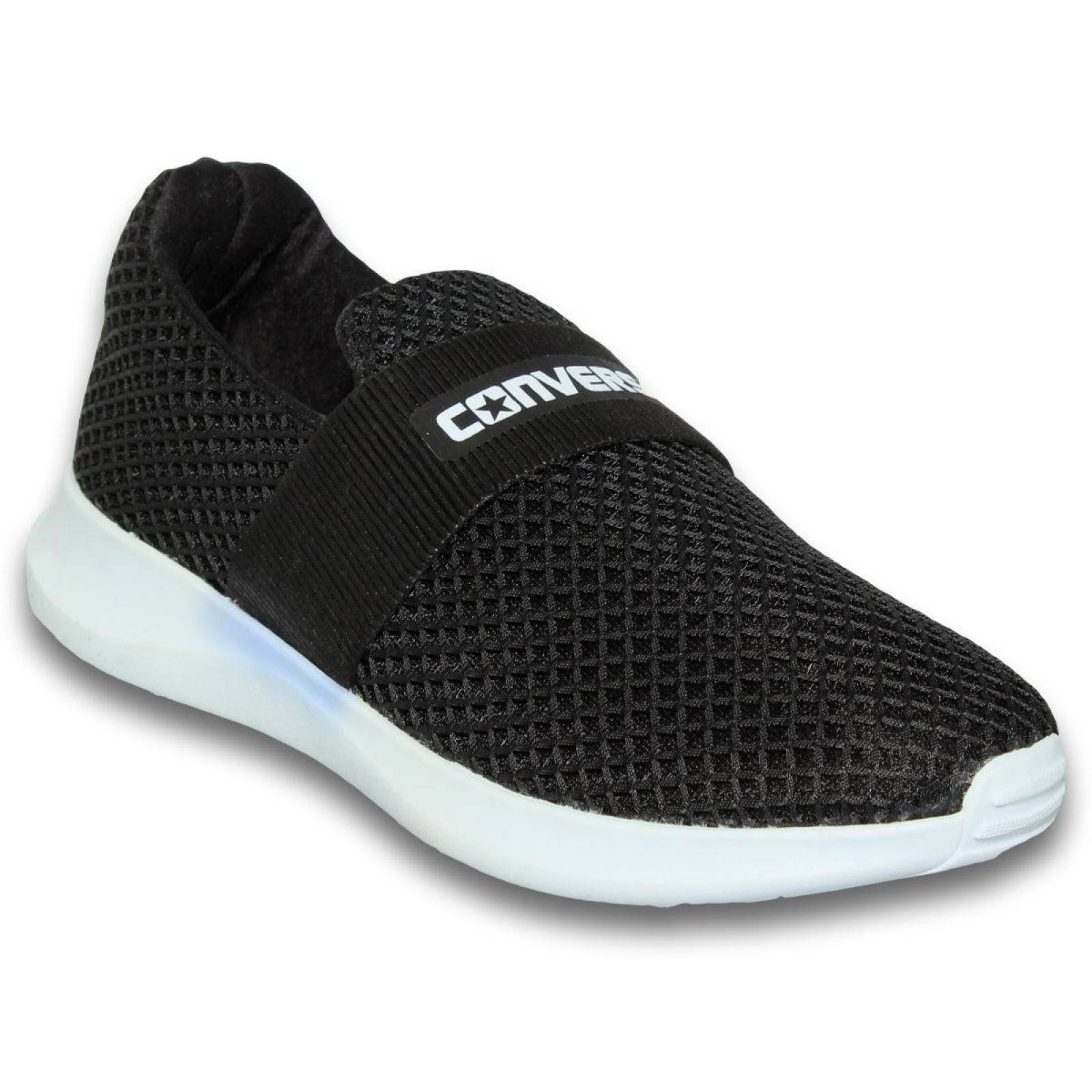 Tenis Comodos Y Lijeros Textiles Para Mujer Estilo 0361Fe5 Acabado Textil Color Negro 