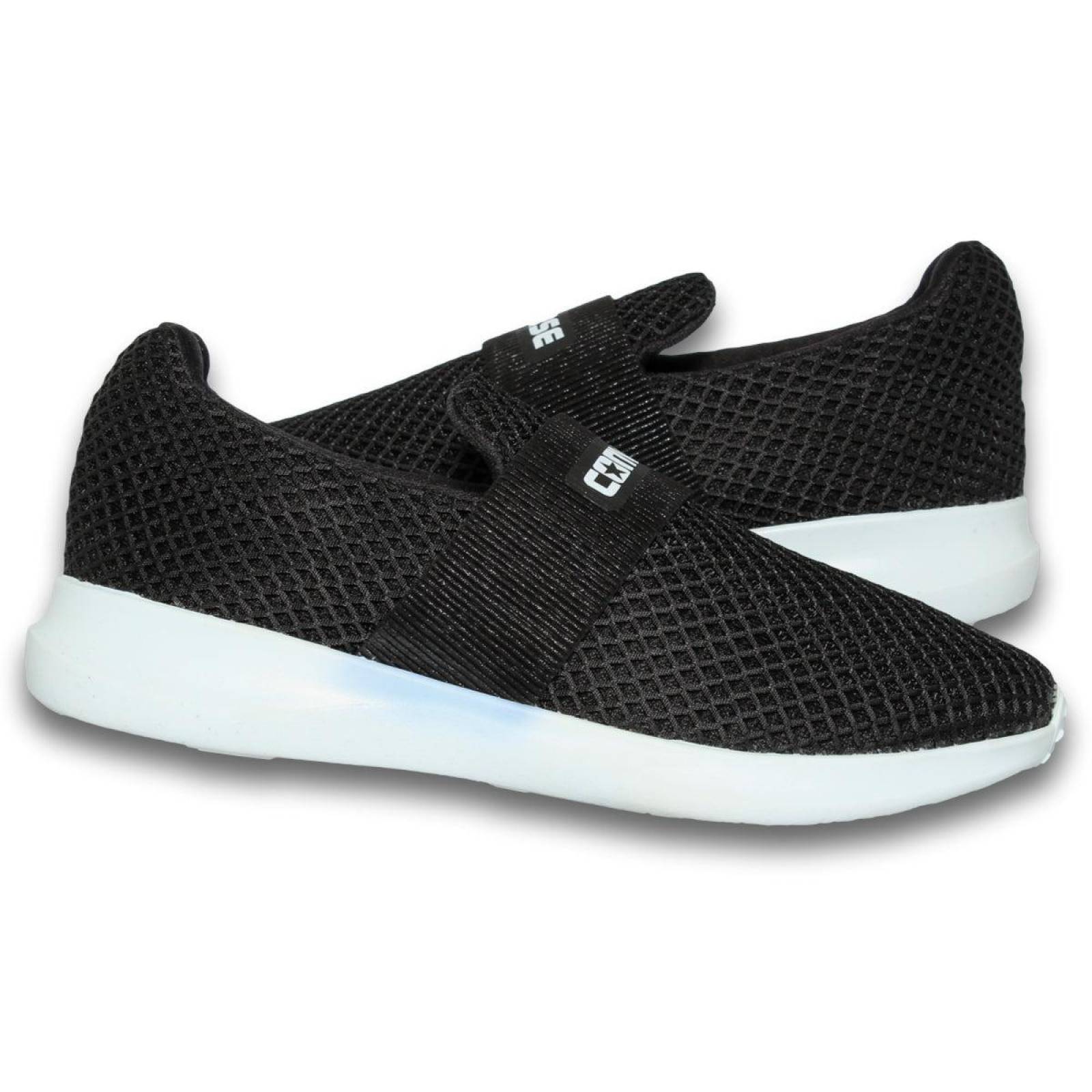 Tenis Comodos Y Lijeros Textiles Para Mujer Estilo 0361Fe5 Acabado Textil Color Negro 