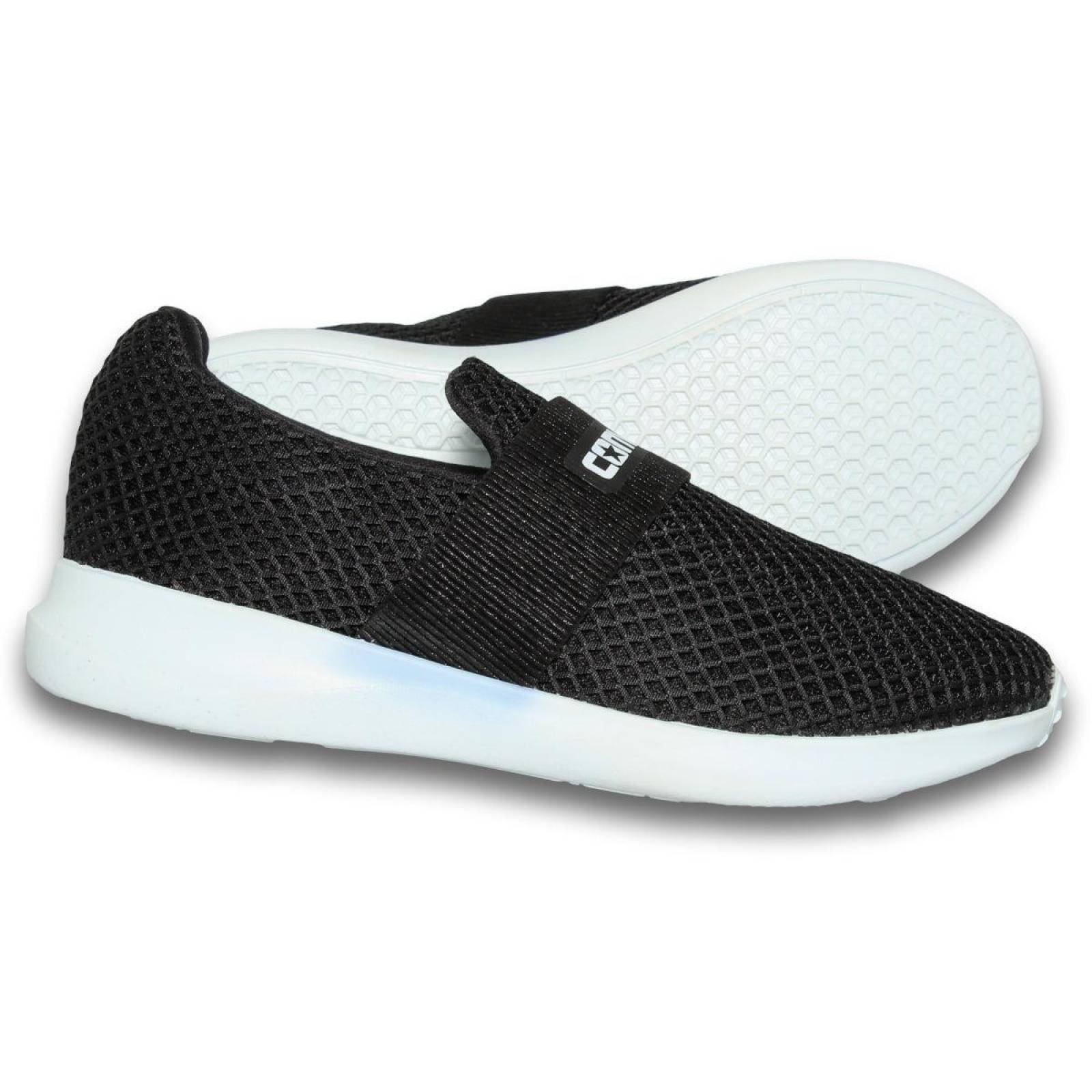 Tenis Comodos Y Lijeros Textiles Para Mujer Estilo 0361Fe5 Acabado Textil Color Negro 