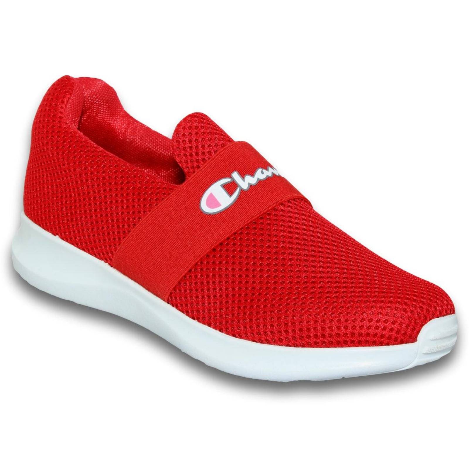 Tenis Comodos Textiles Para Mujer Estilo 0361Fe5 Acabado Textil Color Rojo 