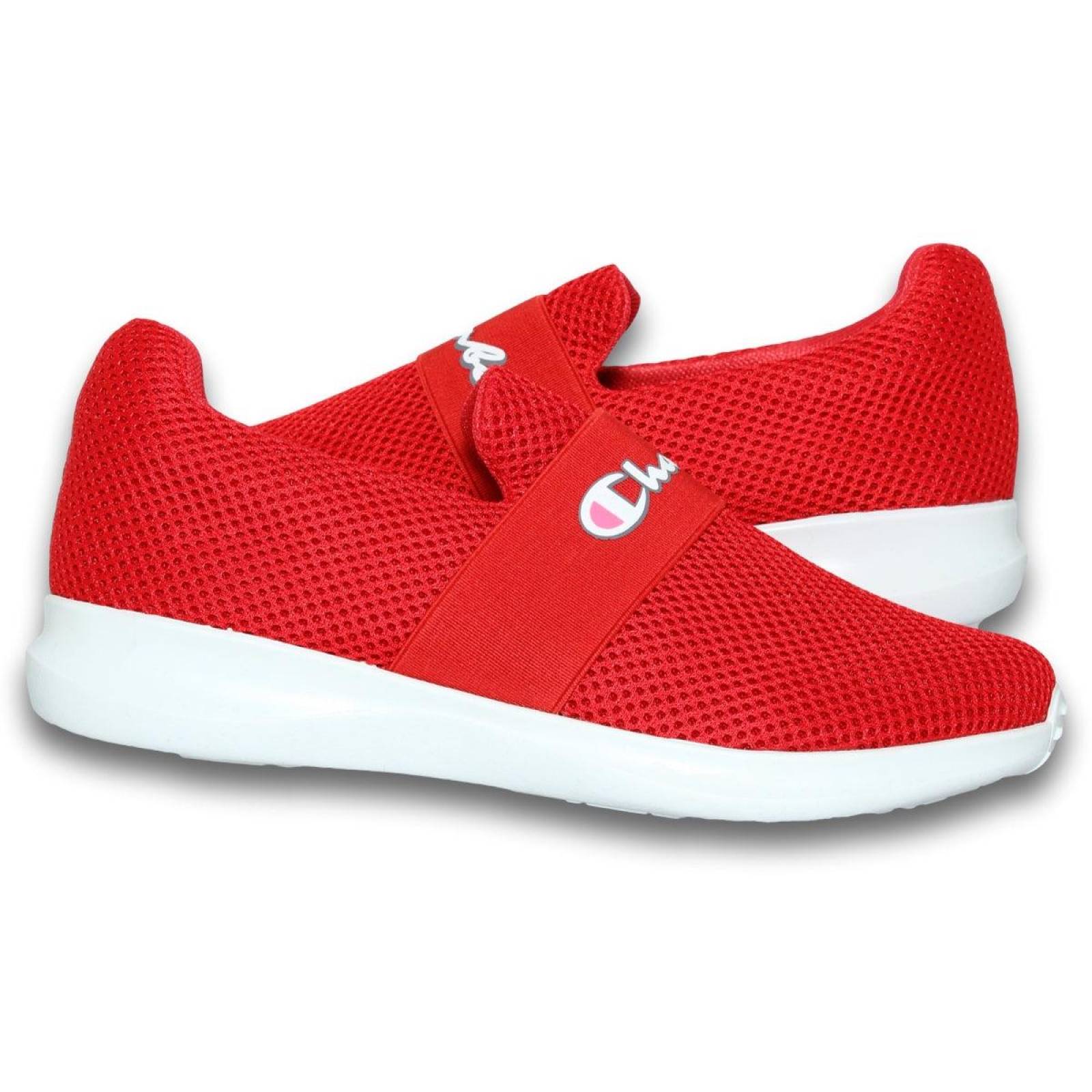 Tenis Comodos Textiles Para Mujer Estilo 0361Fe5 Acabado Textil Color Rojo 