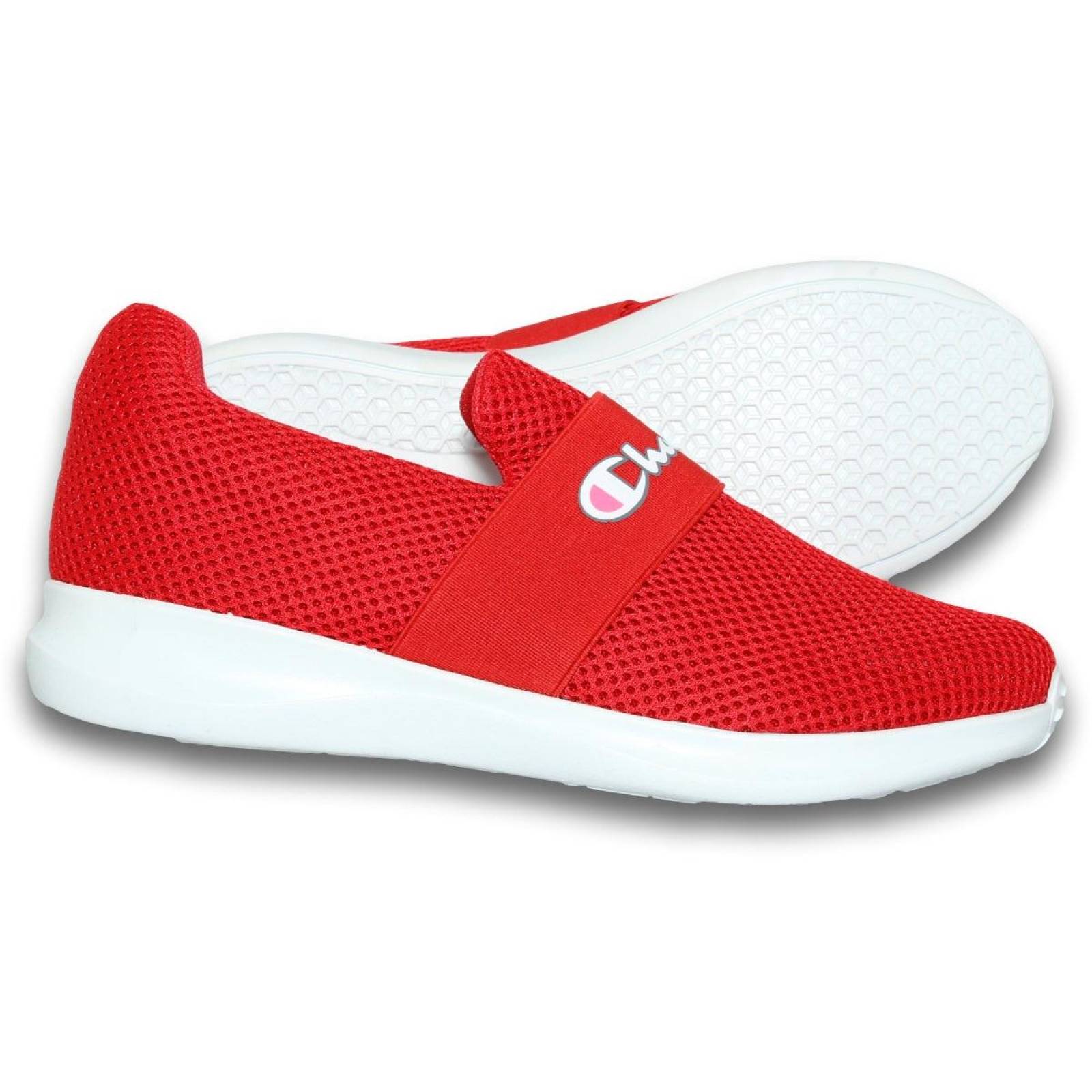 Tenis Comodos Textiles Para Mujer Estilo 0361Fe5 Acabado Textil Color Rojo 