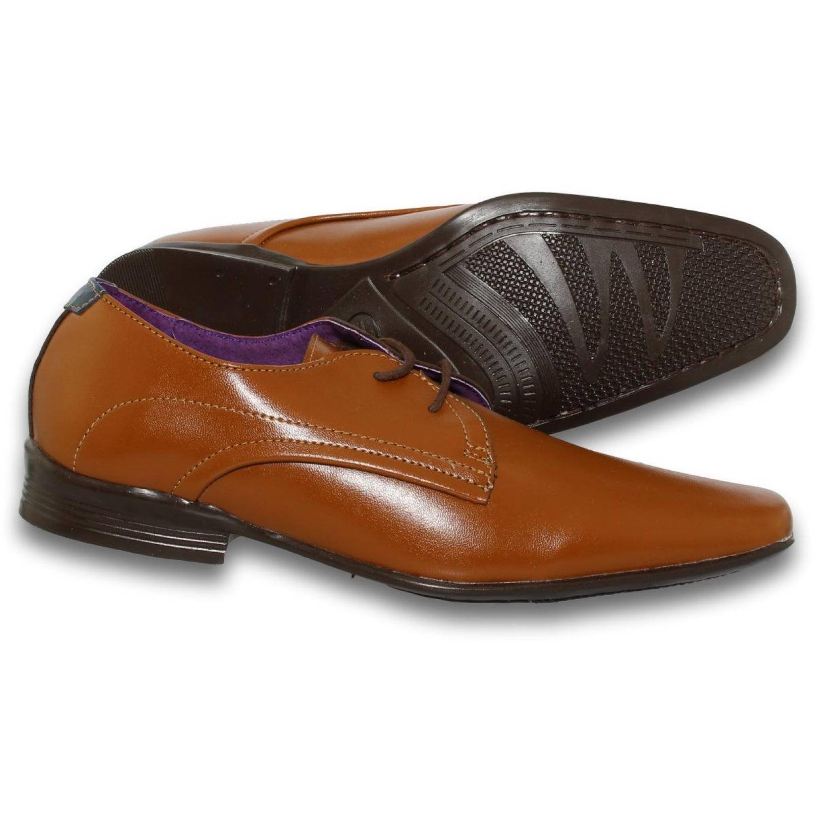 Zapatos De Vestir Para Hombre Estilo 0170Ro7 Acabado Simipiel Color Miel 