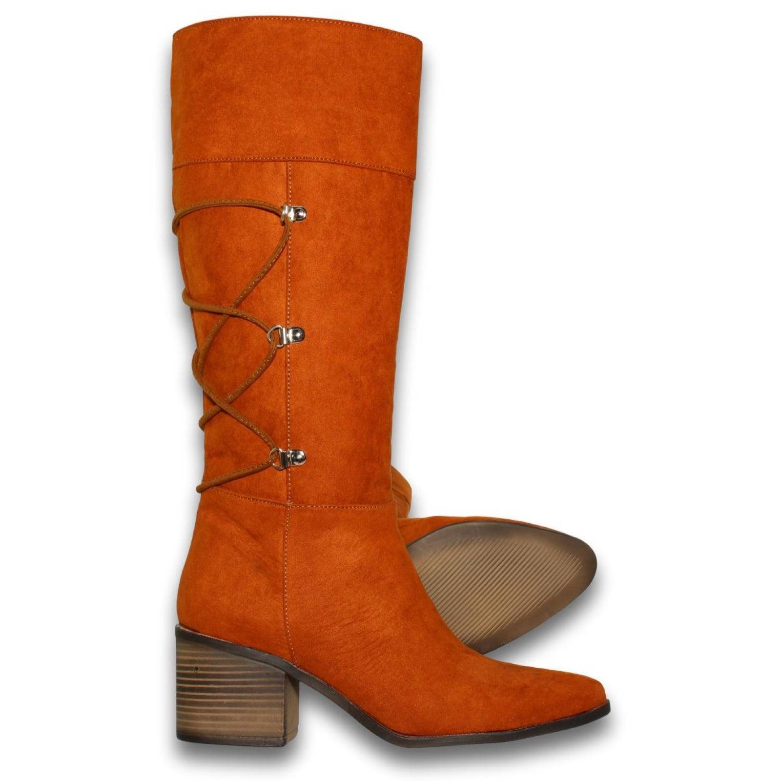 Botas Para Mujer De Tubo Alto Estilo 0301Rb5 Acabado Durazno Color Melle 