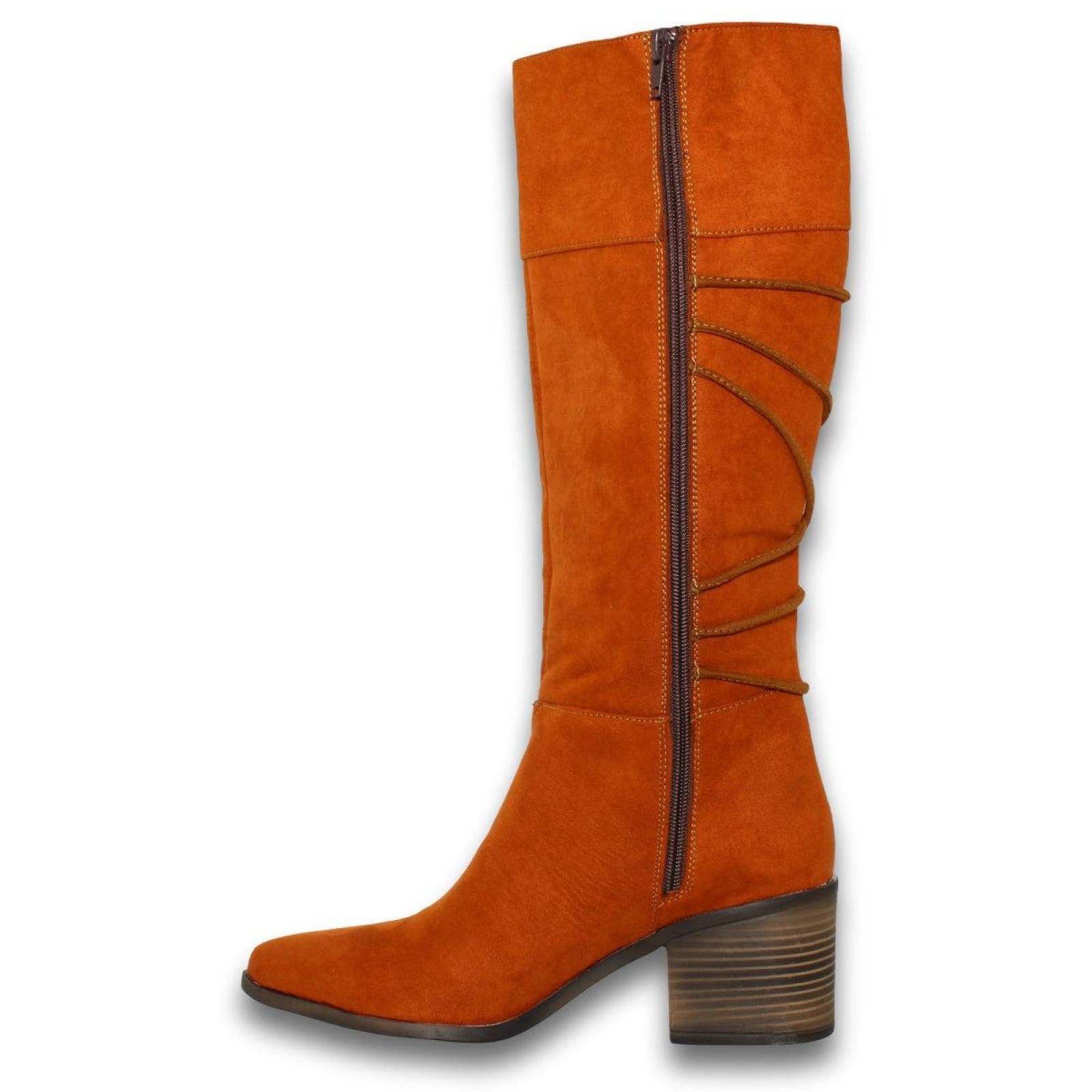 Botas Para Mujer De Tubo Alto Estilo 0301Rb5 Acabado Durazno Color Melle 