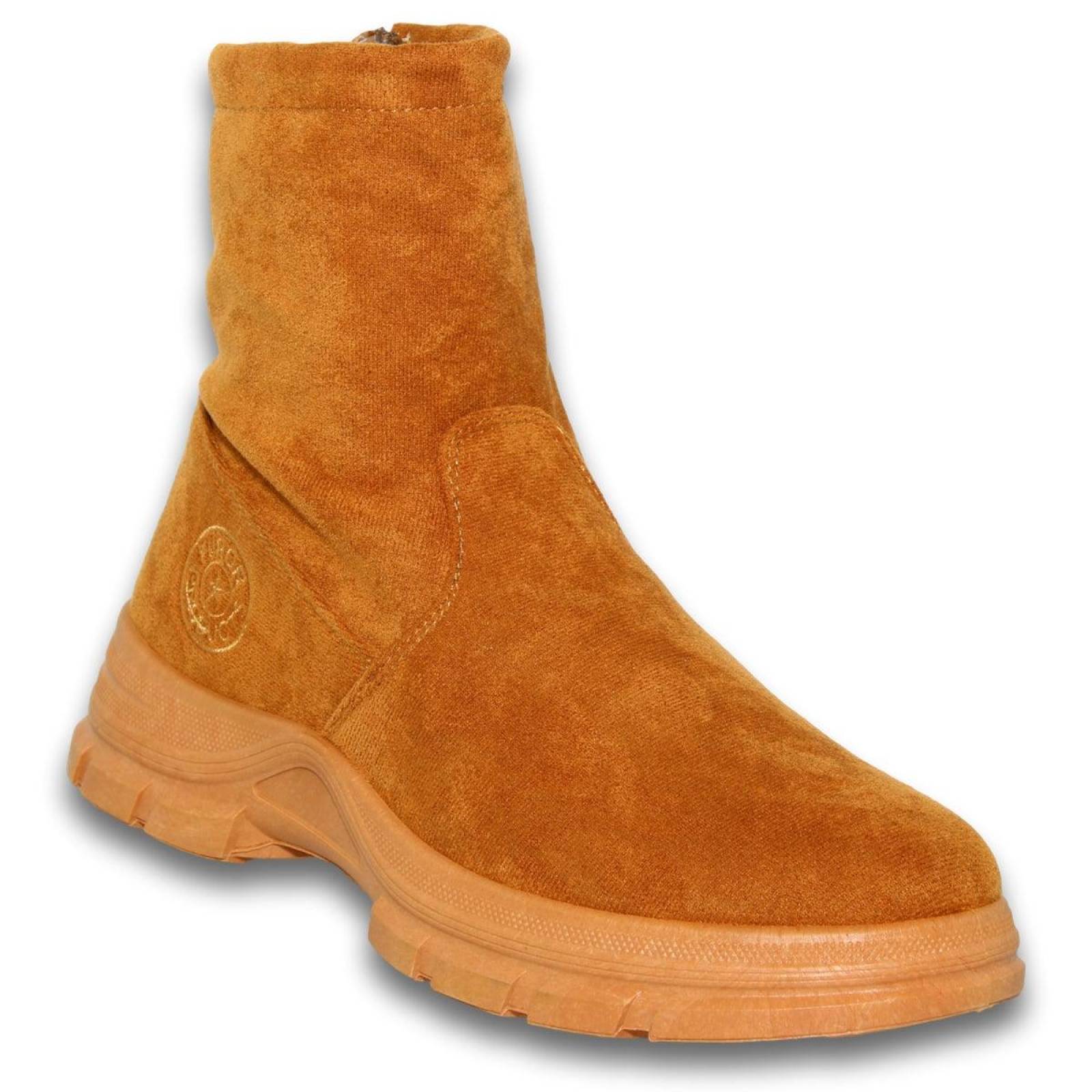 Botas Para Mujer Estilo 8189Fu5 Acabado Gamuza Color Cafe 