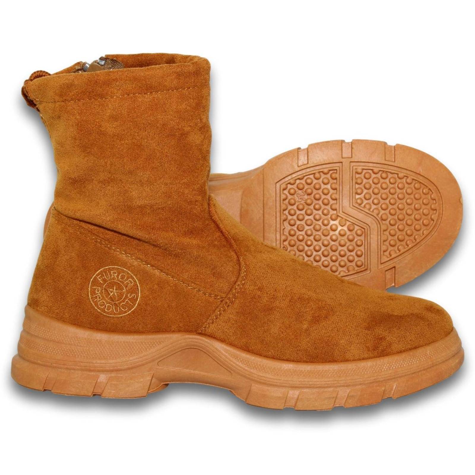 Botas Para Mujer Estilo 8189Fu5 Acabado Gamuza Color Cafe 