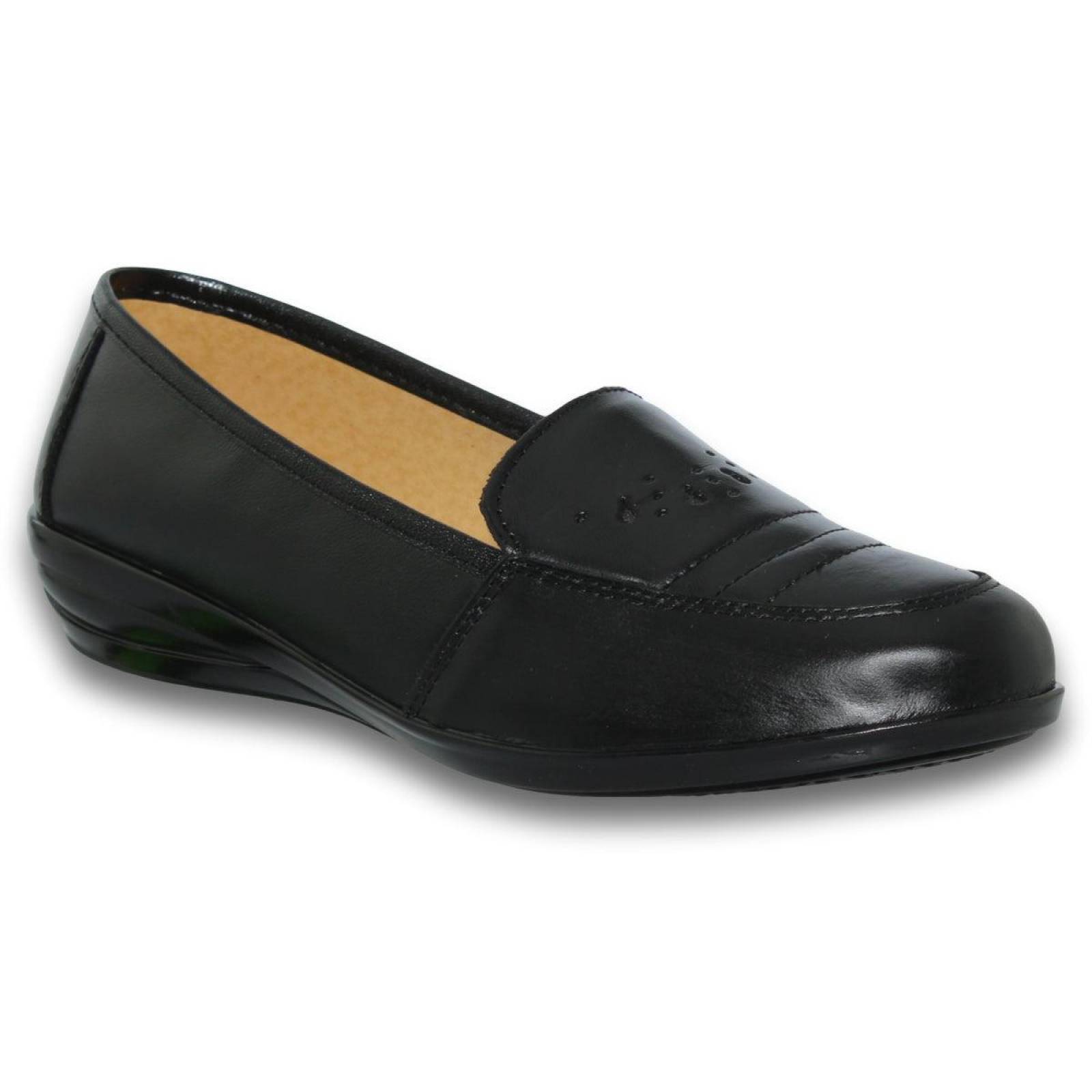 Zapatos De Descanso Para Mujer Estilo 1118Am5 Acabado Piel Color Negro