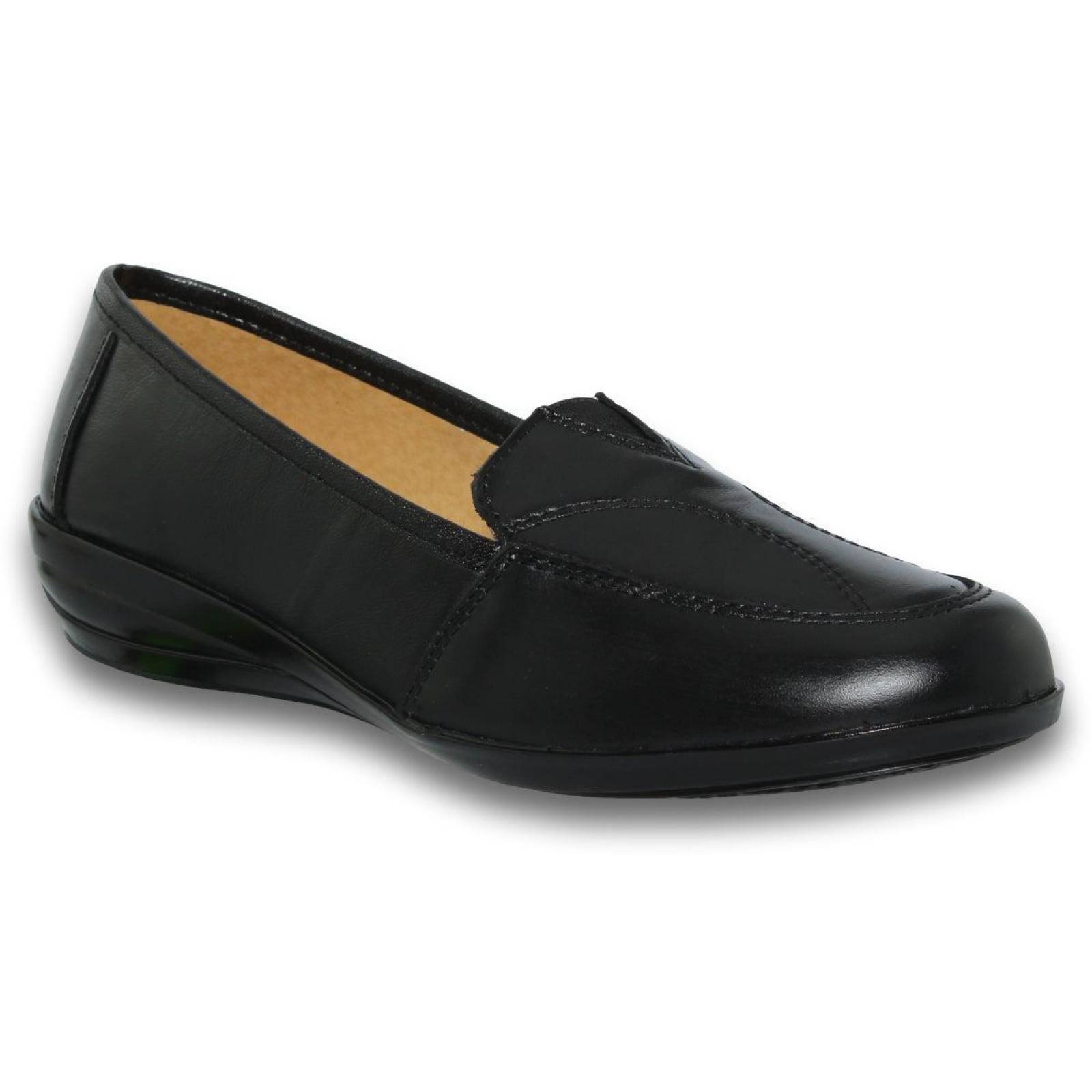 Zapatos De Piel Para Mujer Estilo 1140Am5 Acabado Piel Color Negro 