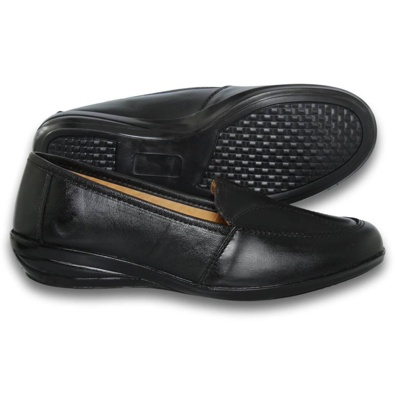 Zapatos De Piel Para Mujer Estilo 1140Am5 Acabado Piel Color Negro 