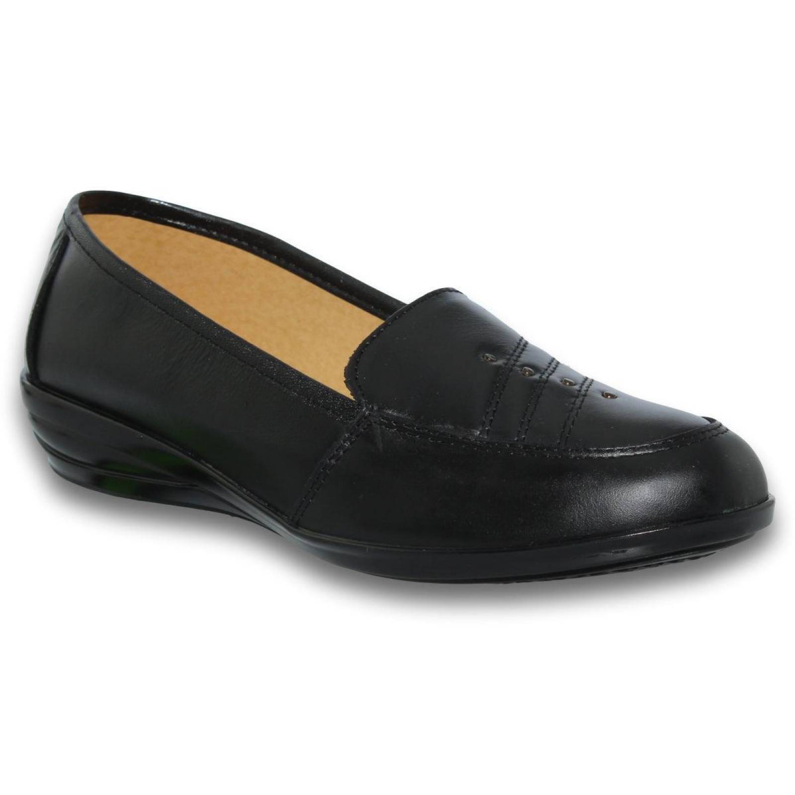 Zapatos De Descanso Para Mujer Estilo 1115Am5 Acabado Piel Color Negro 