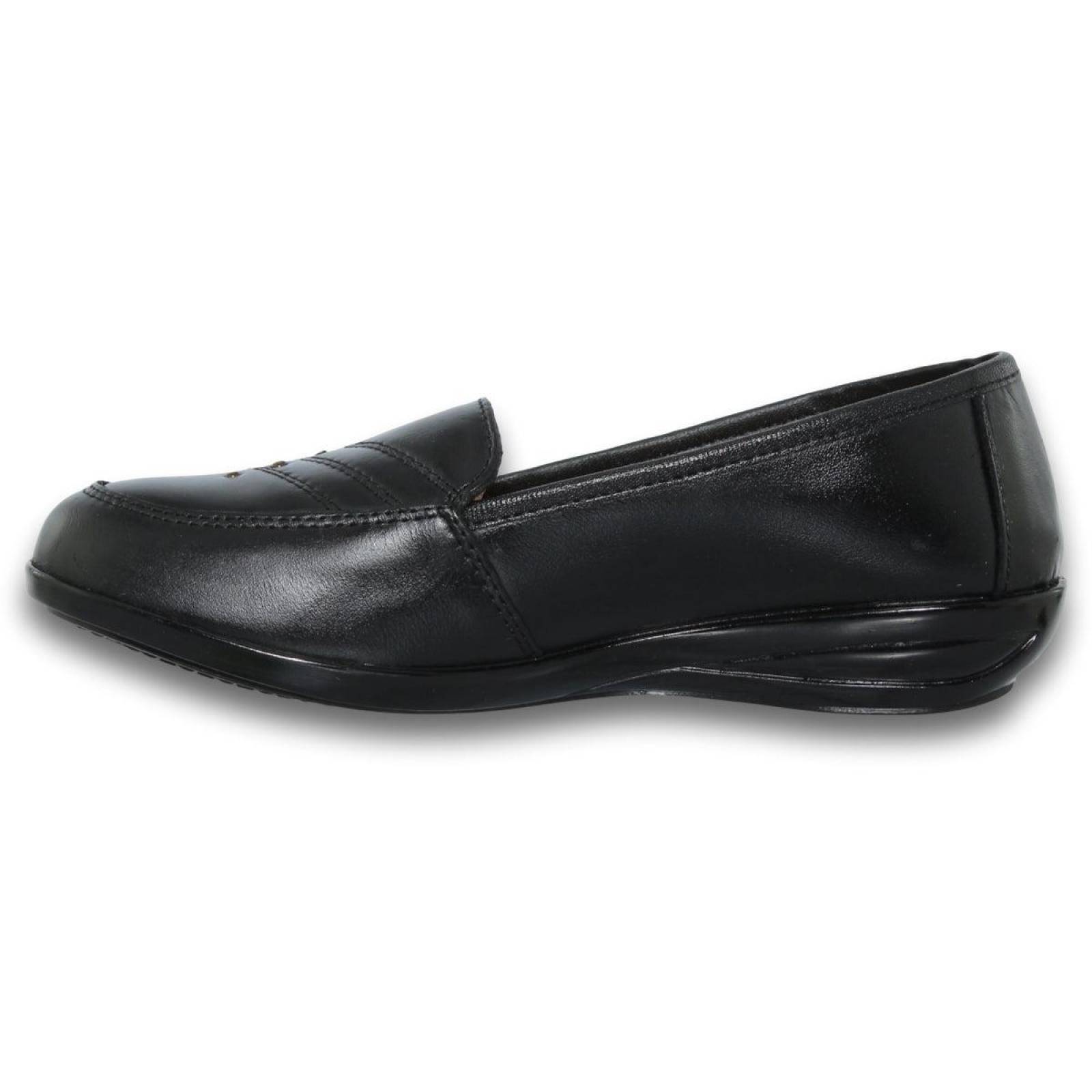 Zapatos De Descanso Para Mujer Estilo 1115Am5 Acabado Piel Color Negro 