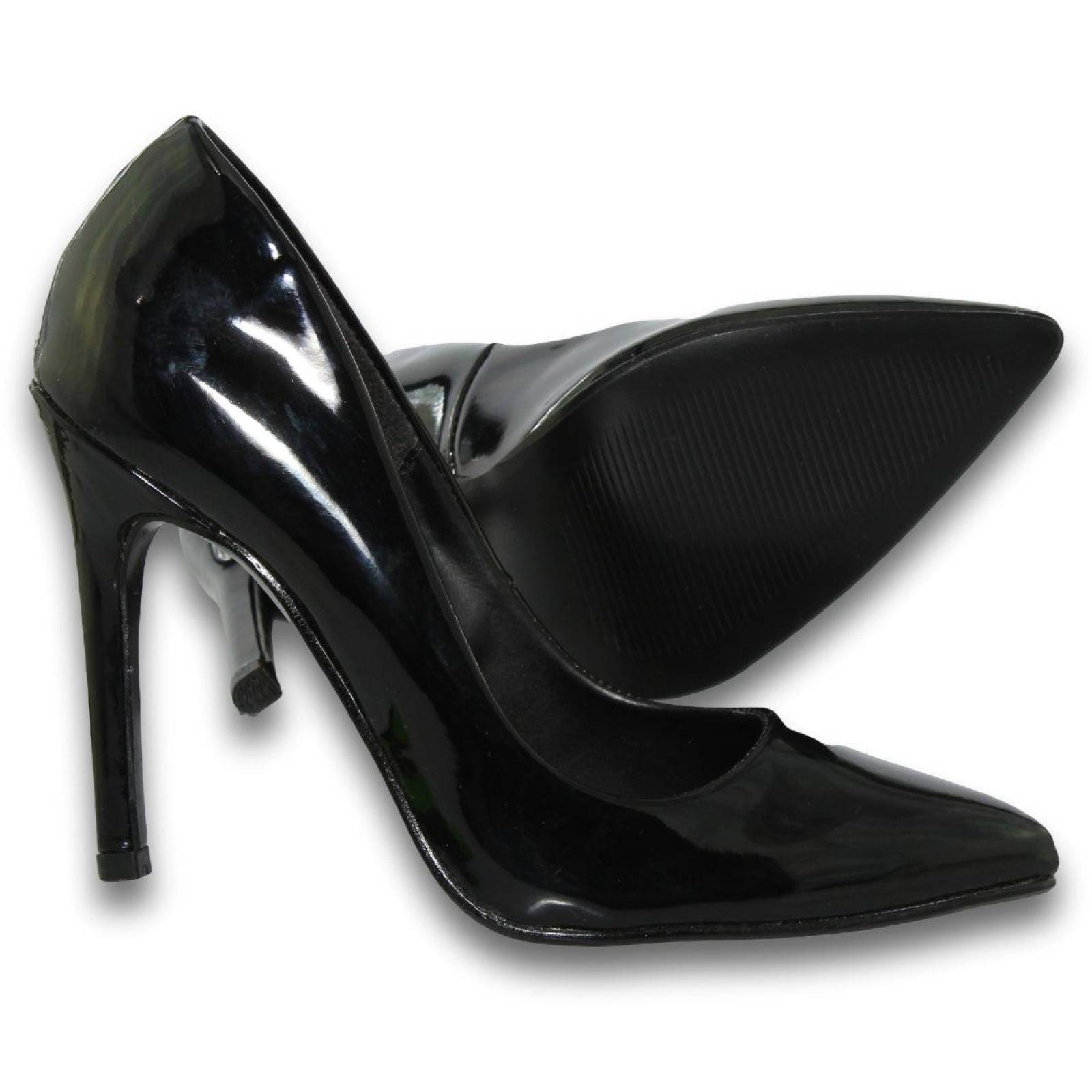 Zapatillas De Charol De Moda Para Mujer Estilo 8835Tr5 Color Negro 