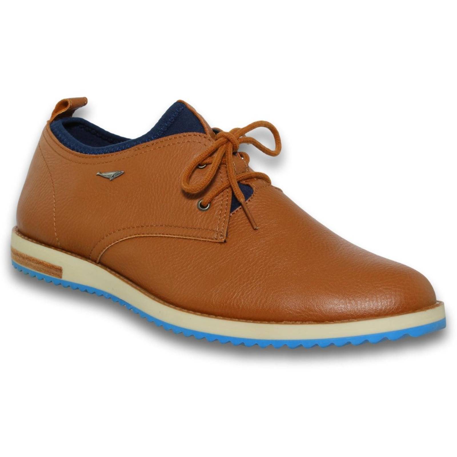 Zapatos Casuales Para Hombre Estilo 2430He5 Acabado Sintetico Color Camel 