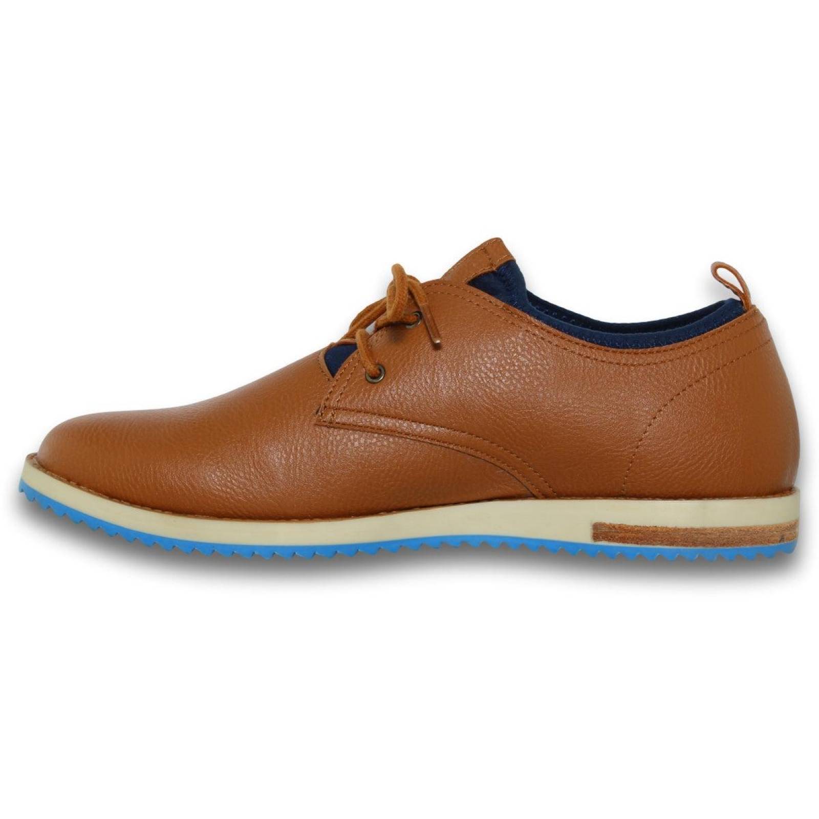 Zapatos Casuales Para Hombre Estilo 2430He5 Acabado Sintetico Color Camel 