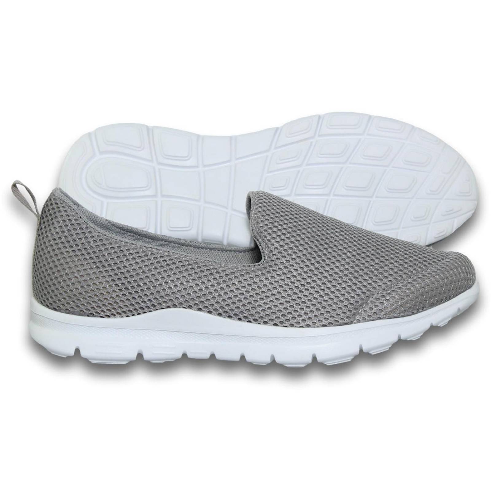 Tenis Para Mujer De Moda Comodos Estilo 0400Su5 Acabado Malla Color Gris Plata