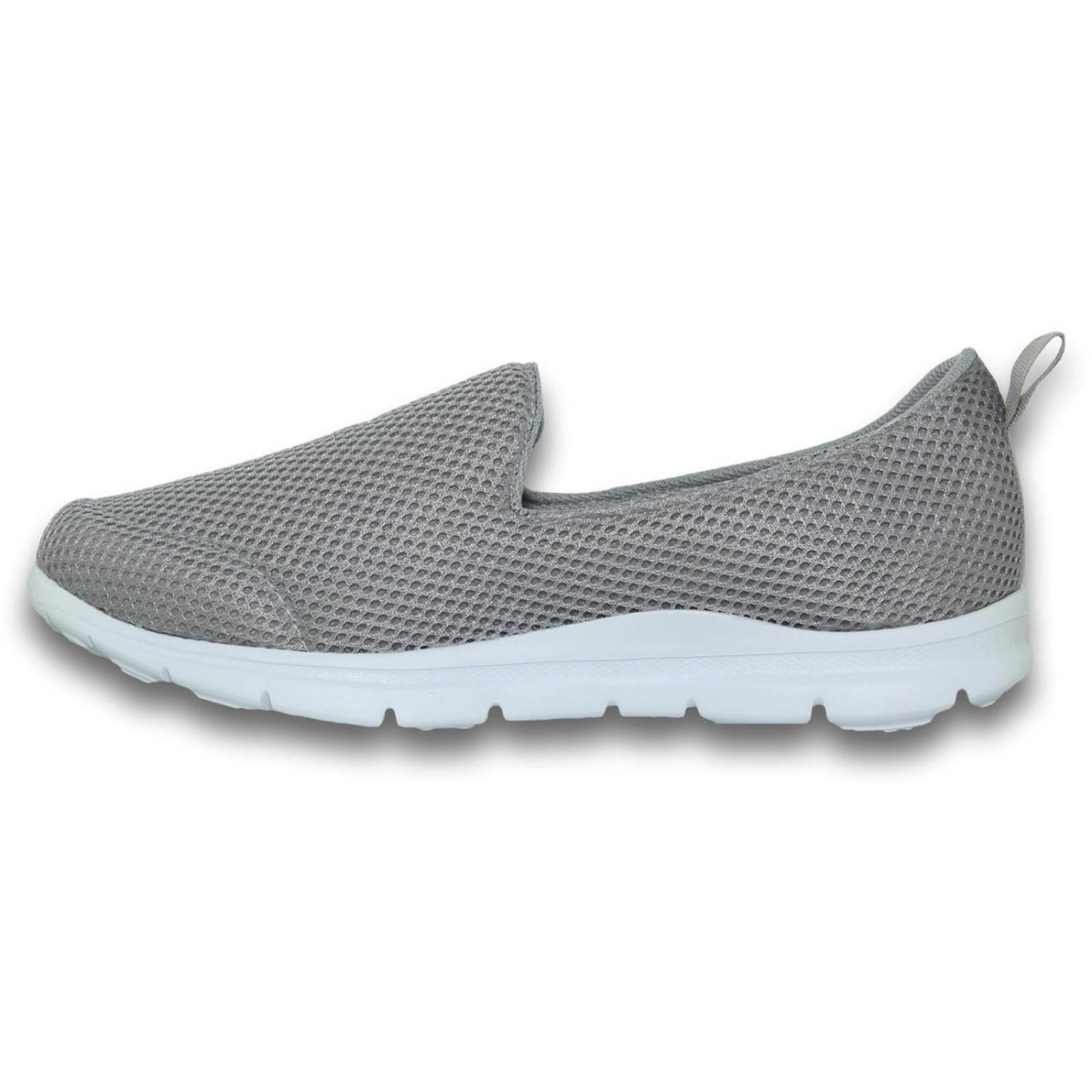 Tenis Para Mujer De Moda Comodos Estilo 0400Su5 Acabado Malla Color Gris Plata
