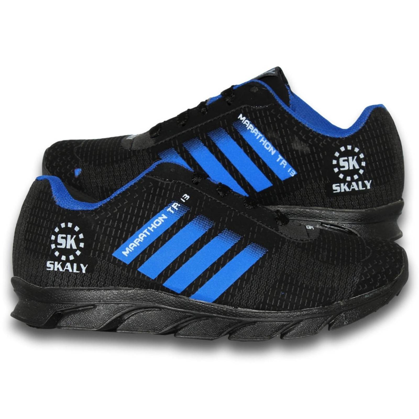 Tenis Para Niño Estilo 0018Sk21 Acabado Textil Color Negro Rey 