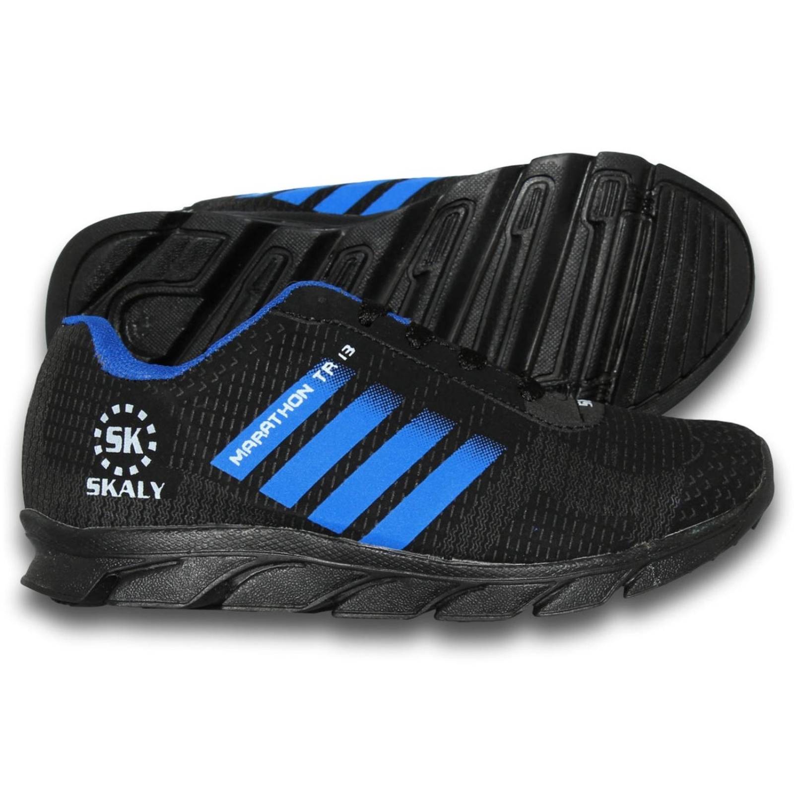 Tenis Para Niño Estilo 0018Sk21 Acabado Textil Color Negro Rey 