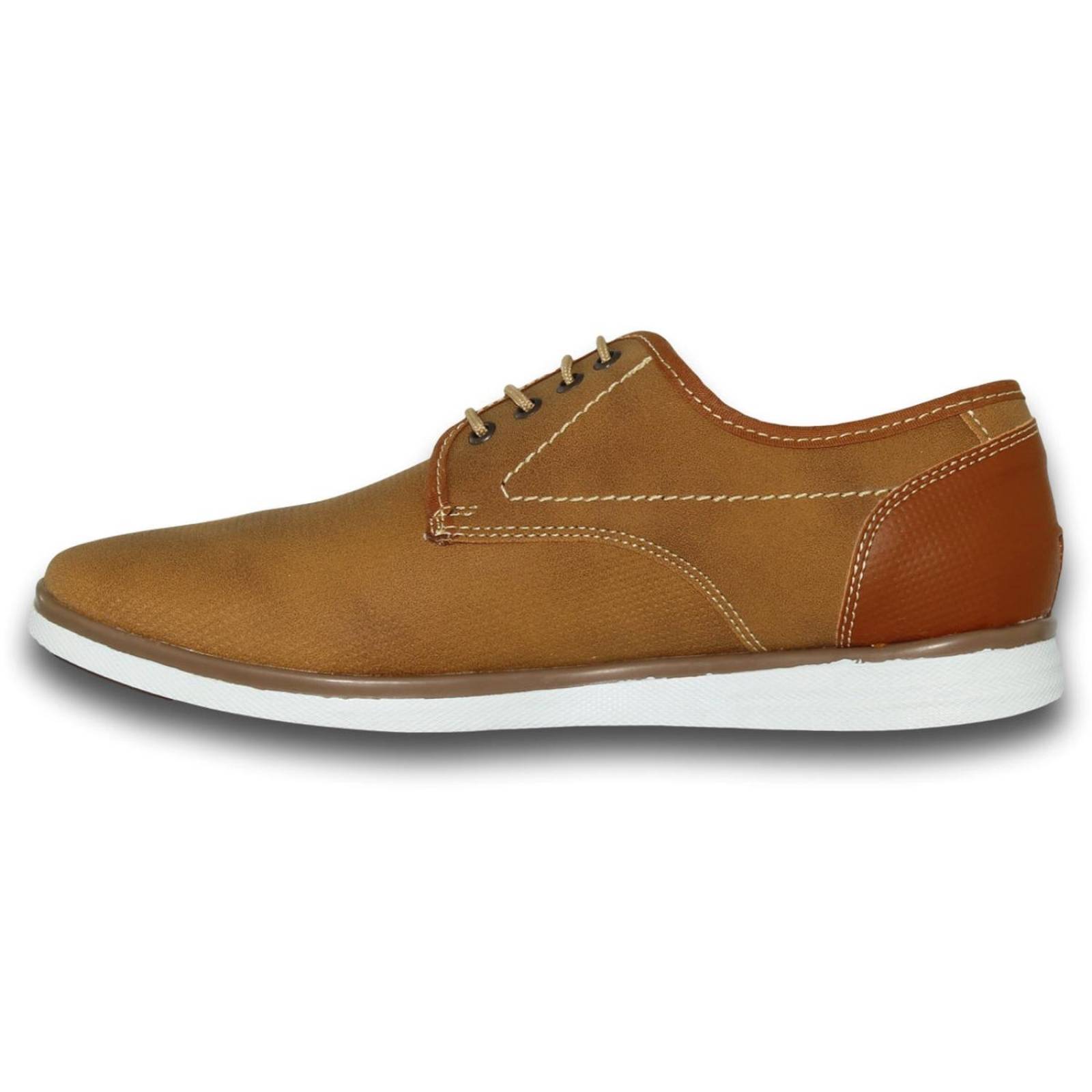 Calzado Casual Para Joven Estilo 0487Al5 Acabado Angus Perforado Color Camel 