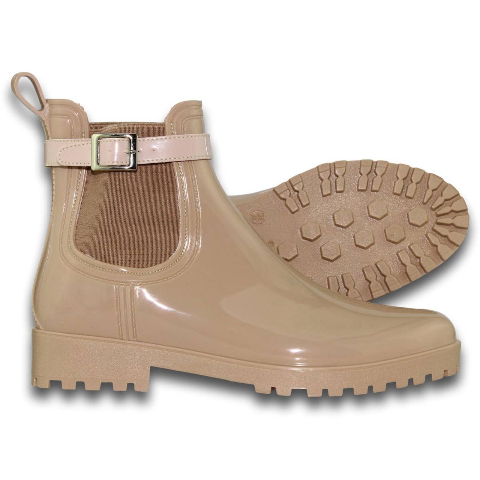 Botas De Lluvia Para Mujer Estilo 1202Pi5 Acabado Hule Color Maquillaje 