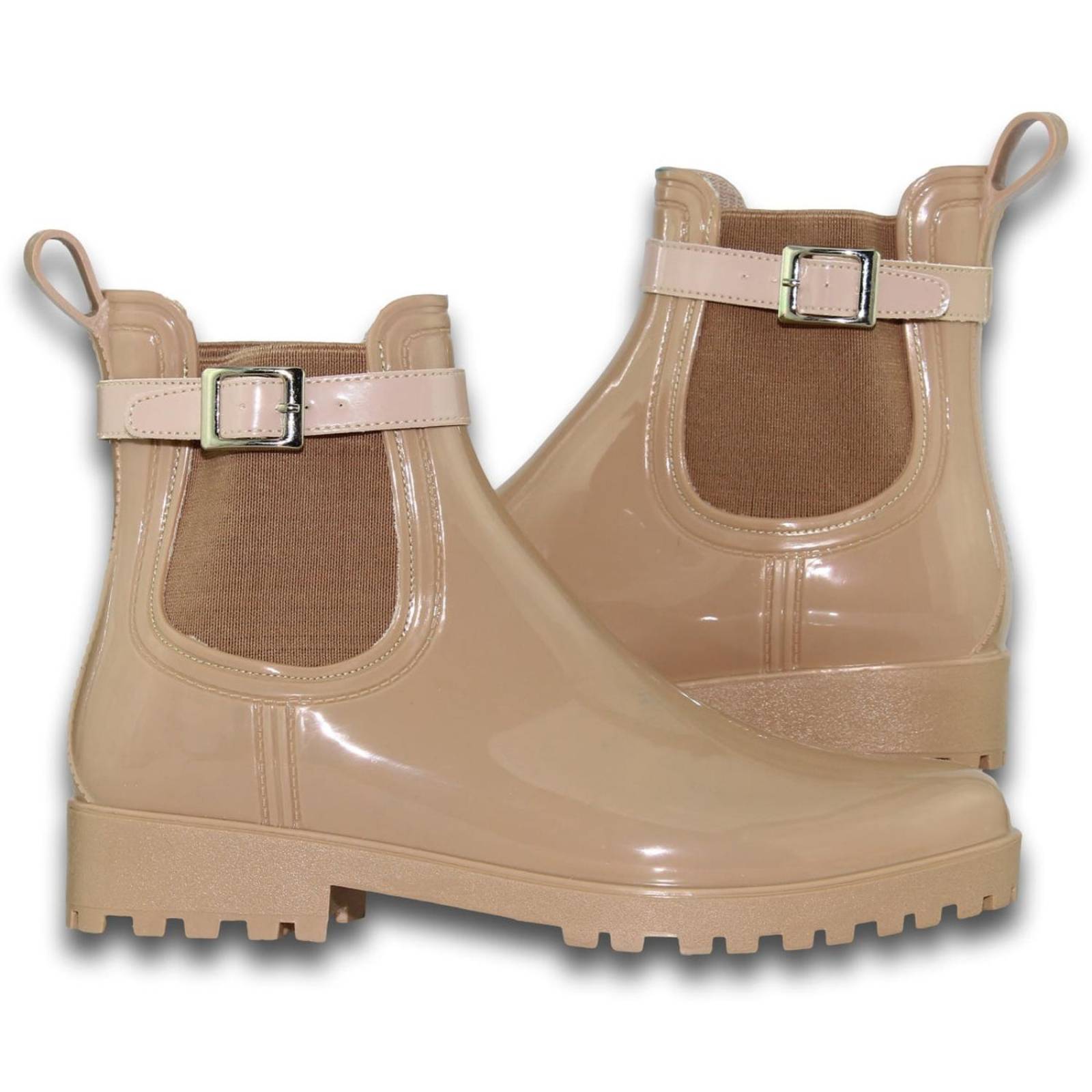 Botas De Lluvia Para Mujer Estilo 1202Pi5 Acabado Hule Color Maquillaje 